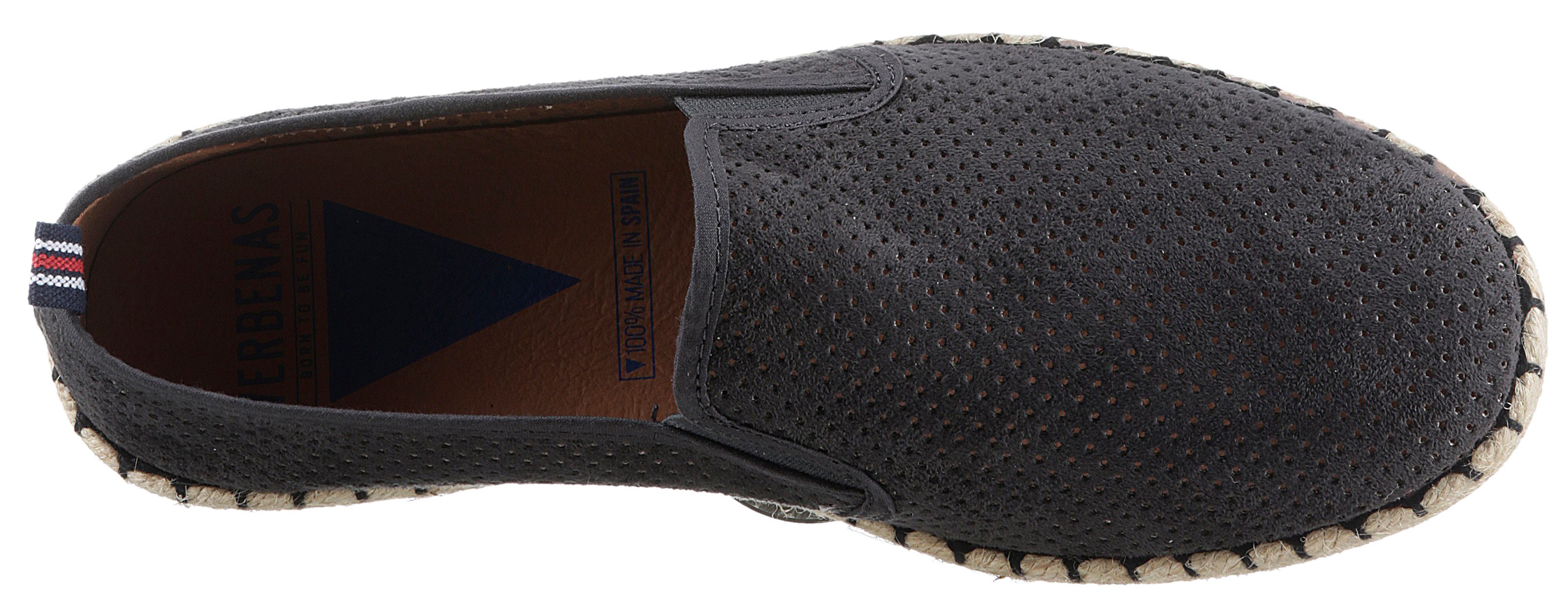 VERBENAS Tom Pacific Espadrille Loafer, Slipper, Sommerschuh, Strandschuh mit Stretcheinsätze