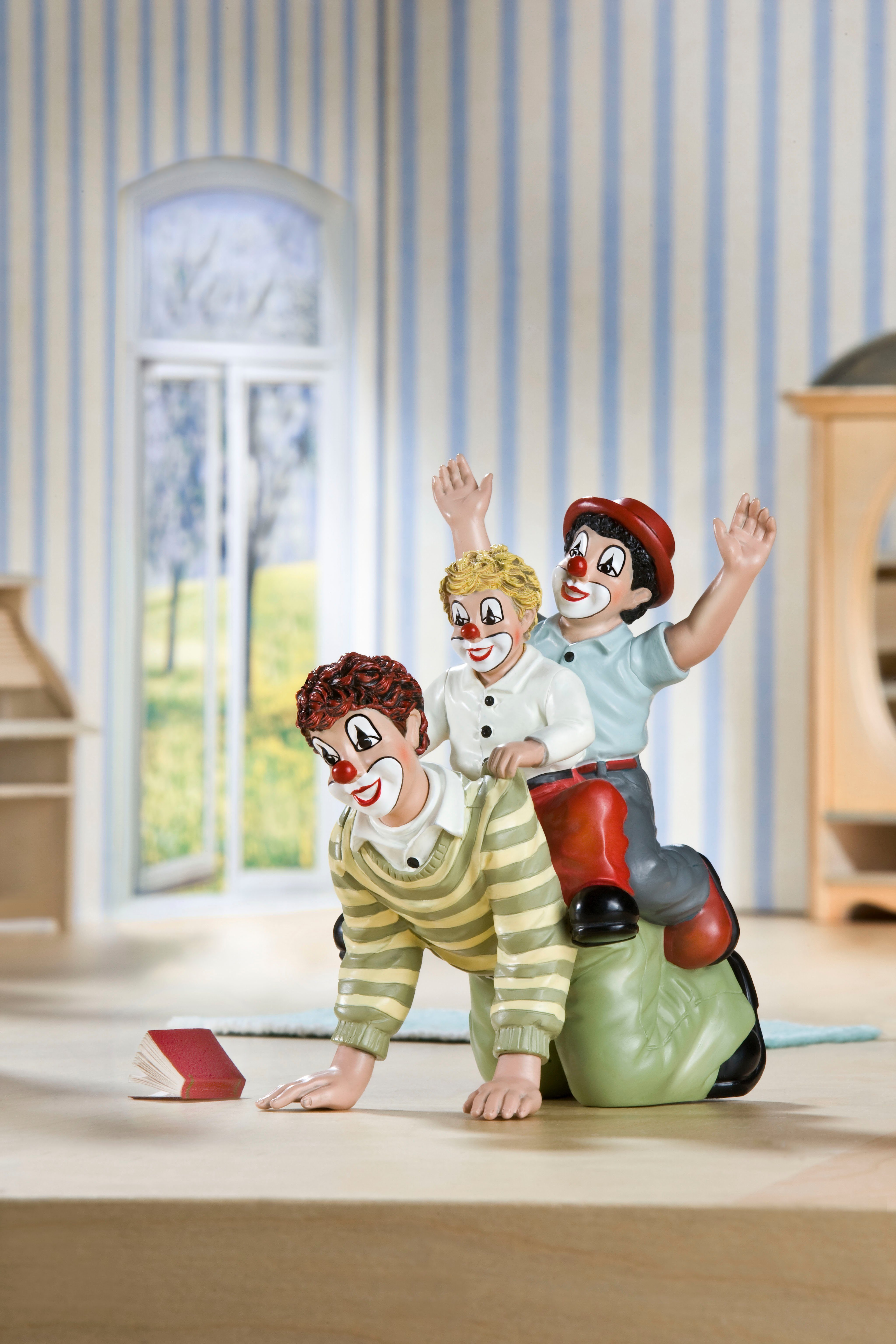 doppelte handbemalt, St), Reiter Der Wohnzimmer Gildeclowns Dekofigur, Clown (1 Sammelfigur