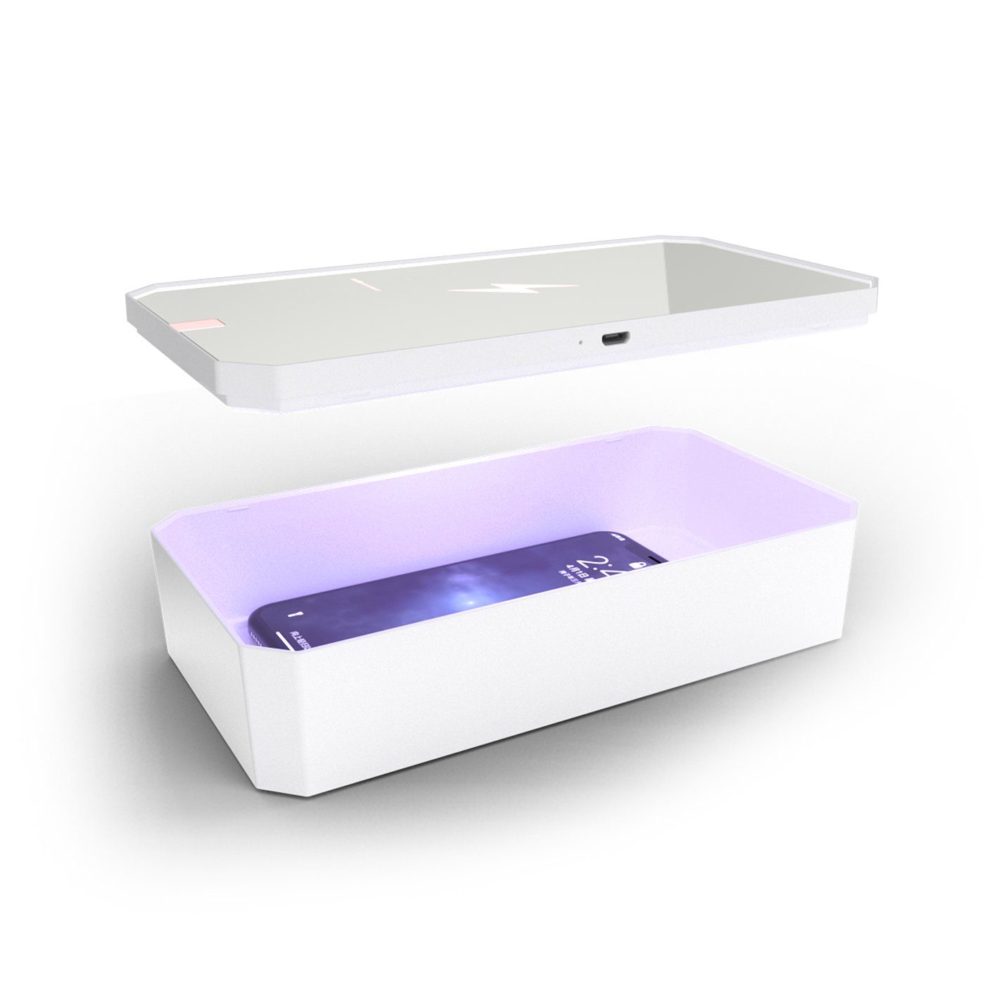 Desinfektionsmittelspender Desinfektionsbox, Leicke kabelloses Laden (1-tlg), Smartphones UV von