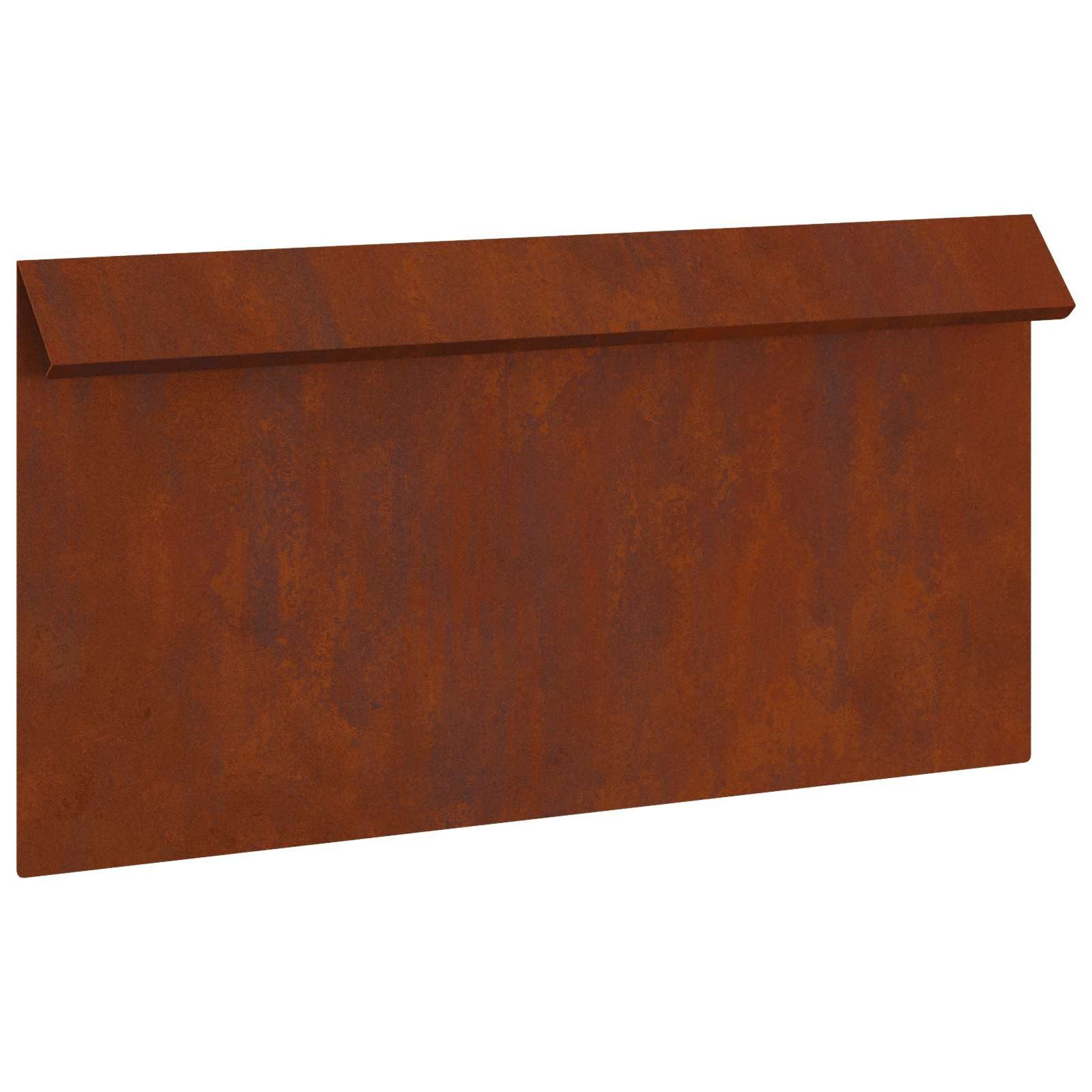 vidaXL Beetumrandung Schneckenzaun 50 x 3,5 x 25 cm Wetterfeststahl Rostig