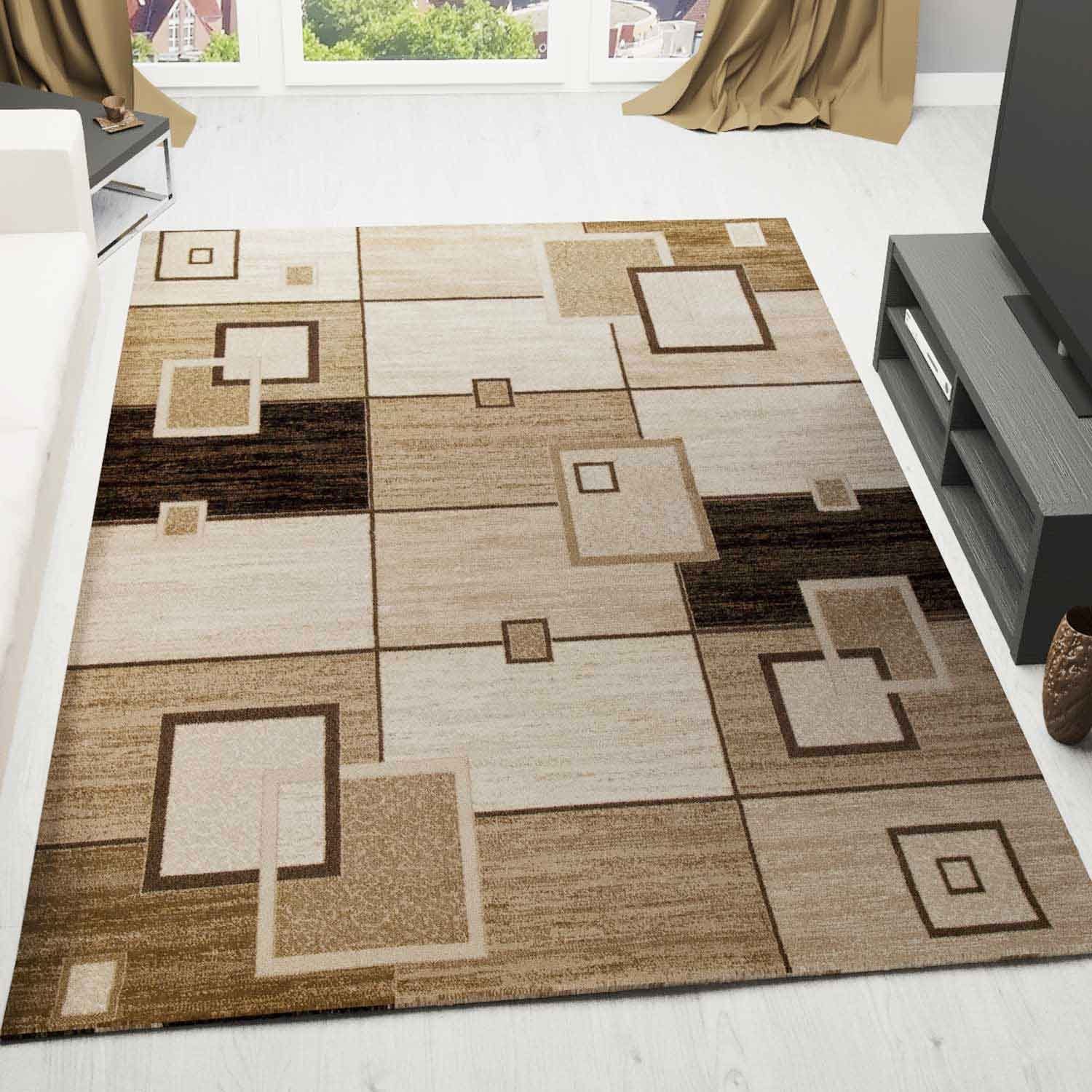 Vimoda Designteppich Teppich Wohnzimmer kurzflor, Rechteckig, günstig online kaufen