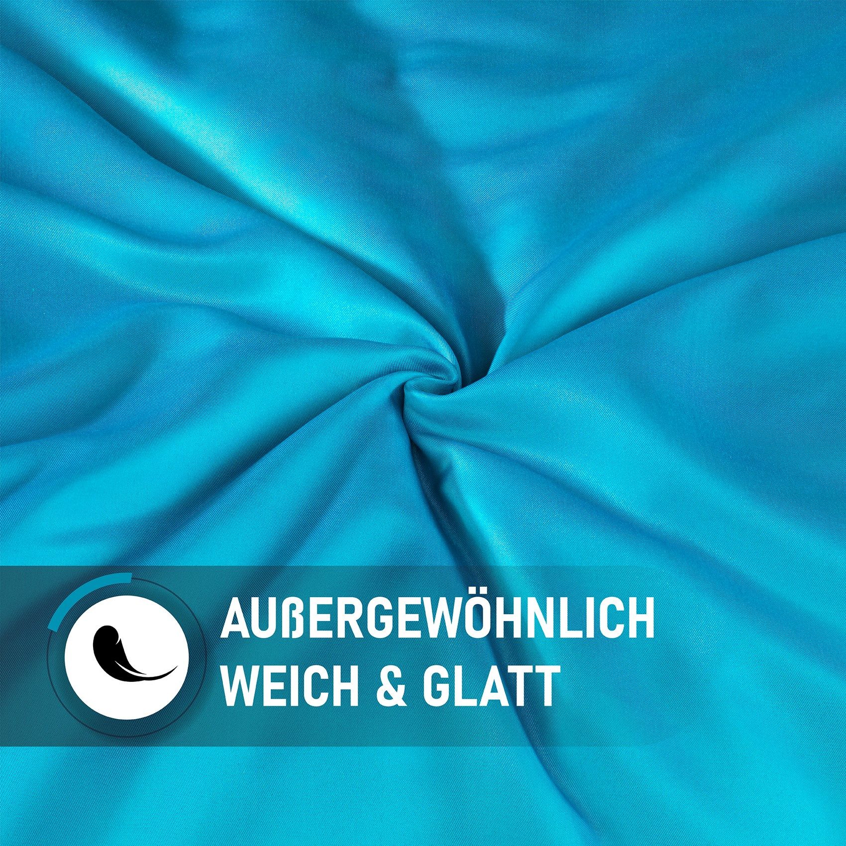 Kuscheli Partnerbettwäsche 2x 135x200 + 2x 80x80 cm atmungsaktiver Bettbezug, Partner Bettwäsche, Mikrofaser, 4 teilig, Für Allergiker geeignet, pflegeleicht, a – Bild 4 von 5