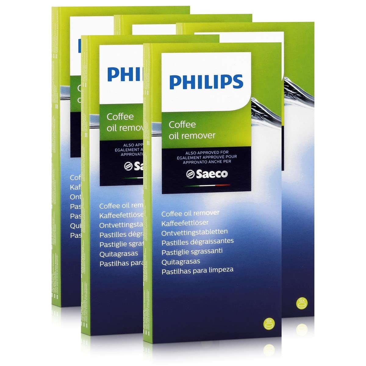 Reinigungstabletten 1,6g (5er Philips Kaffeefettlöser á 6 Tabletten CA6704/10 Saeco Saeco - Pack