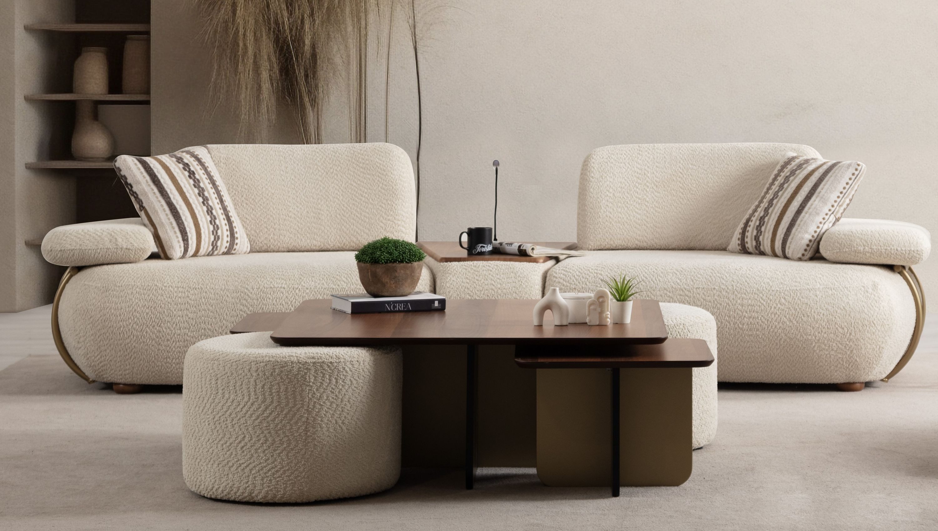 Nobelaa Sofa Sitzgruppe/Sofa Set - Modulares Wohnzimmergarnitur "Quince" 3+ günstig online kaufen