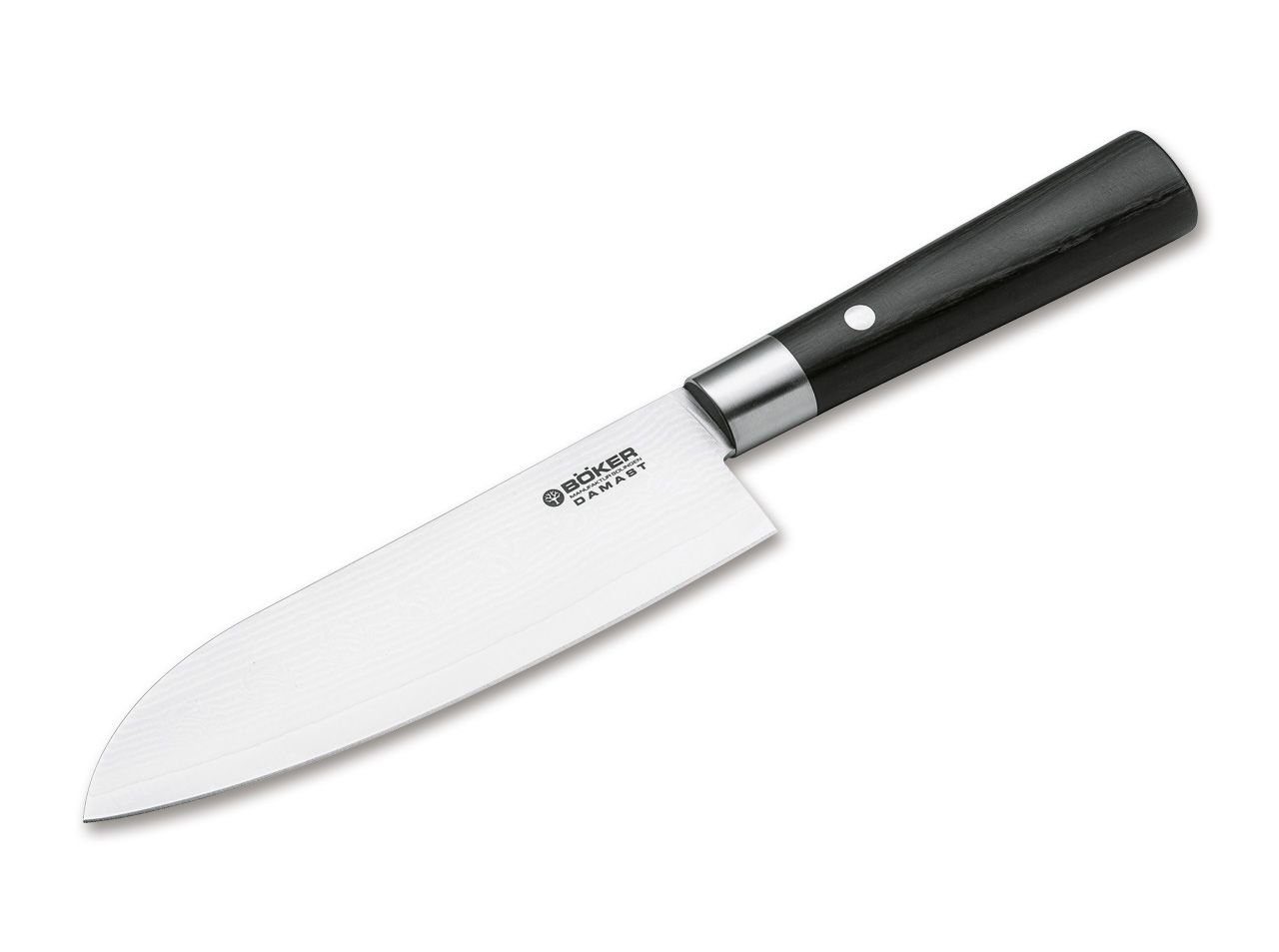 Black Damast Santokumesser, Böker Schichtholzgriff Böker Santoku,