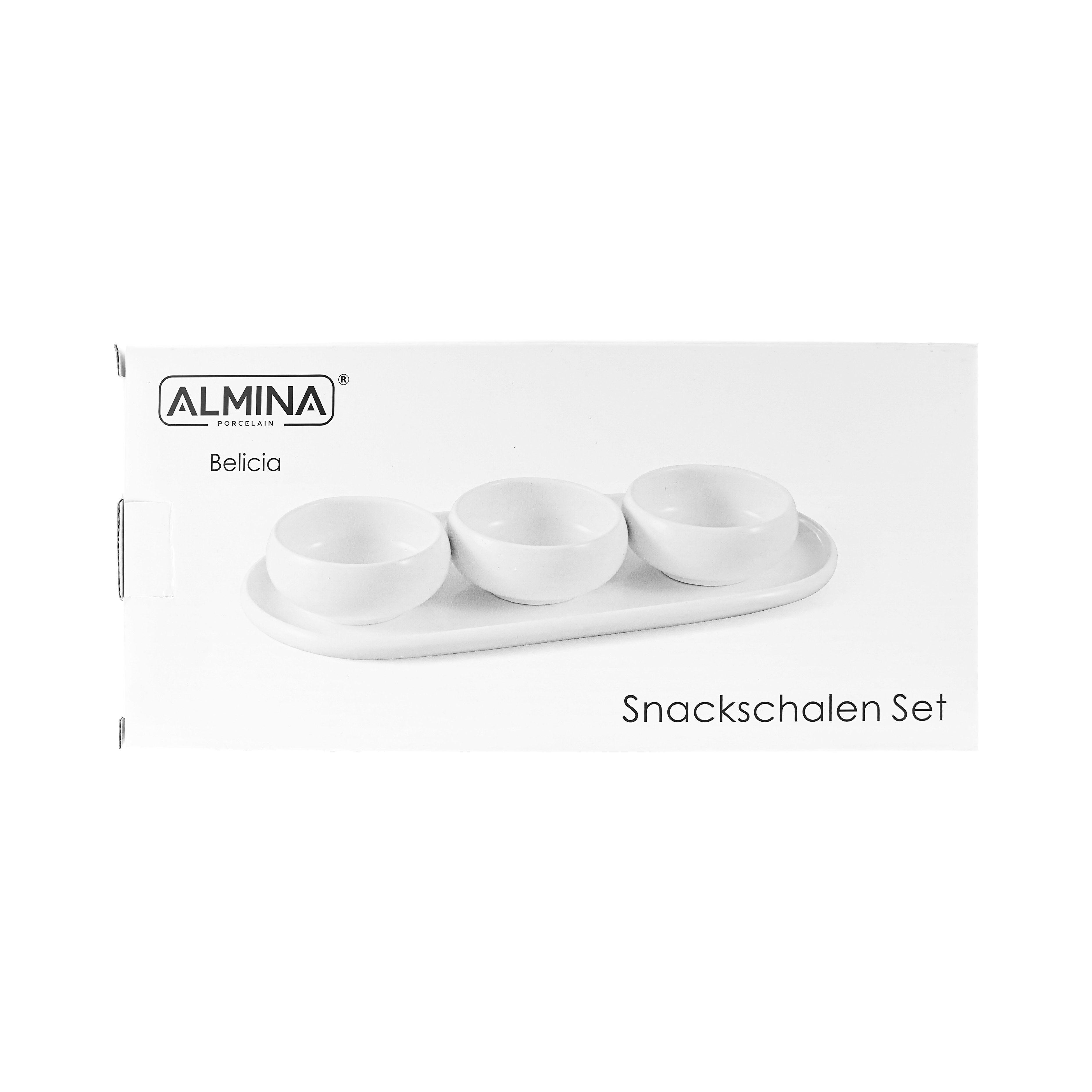 Almina Snackschale Set Belicia Servierteller mit 3 Schalen, (4-tlg) – Bild 5 von 5