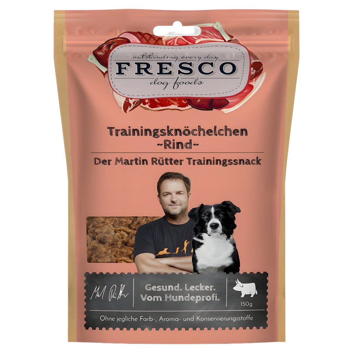 Fresco Dog Martin Rütter Trainingsknöchelchen Rind 150 g, Snack für: Hund
