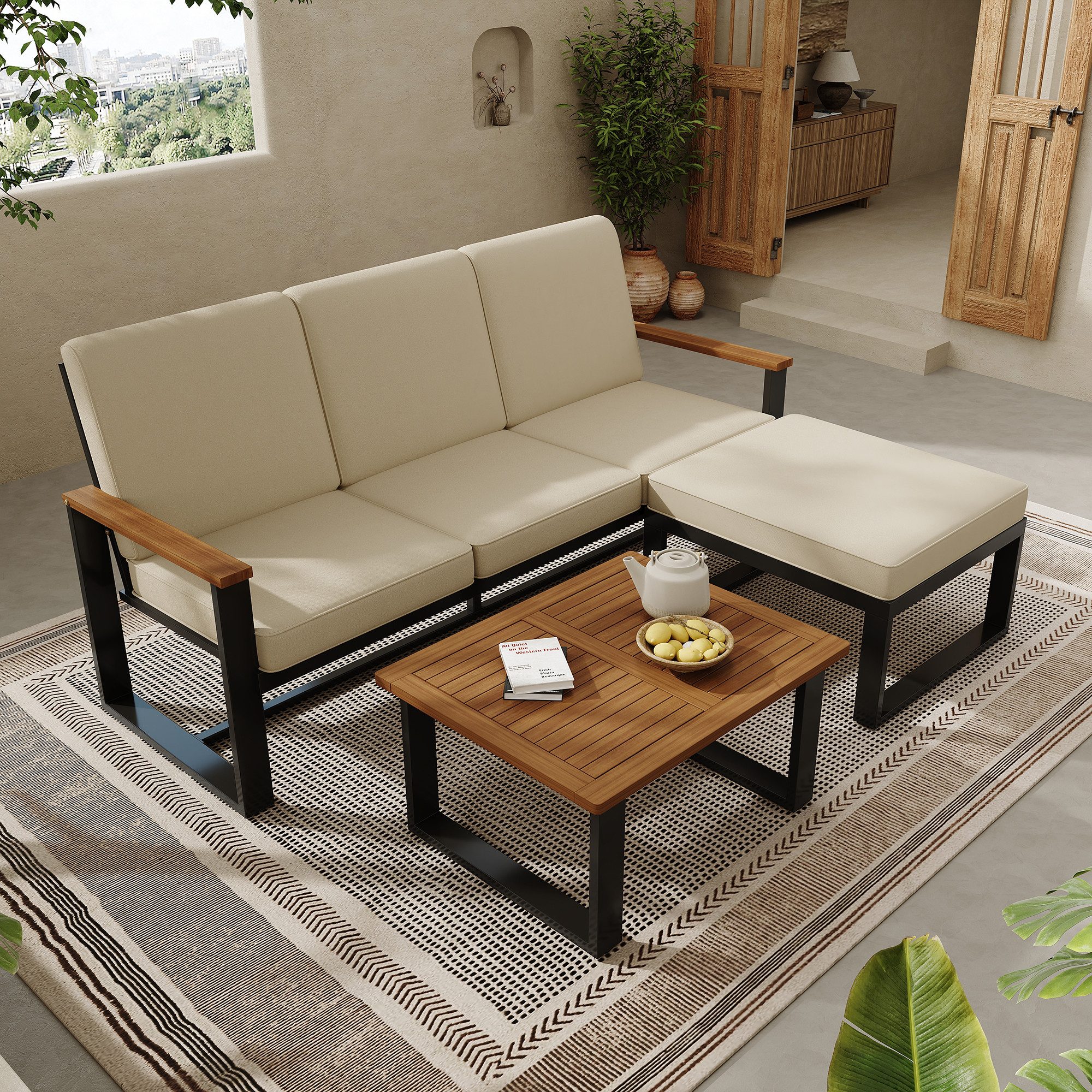 Celya Gartenlounge-Set Gartenlounges Balkon, Gartenmöbel Set, günstig online kaufen