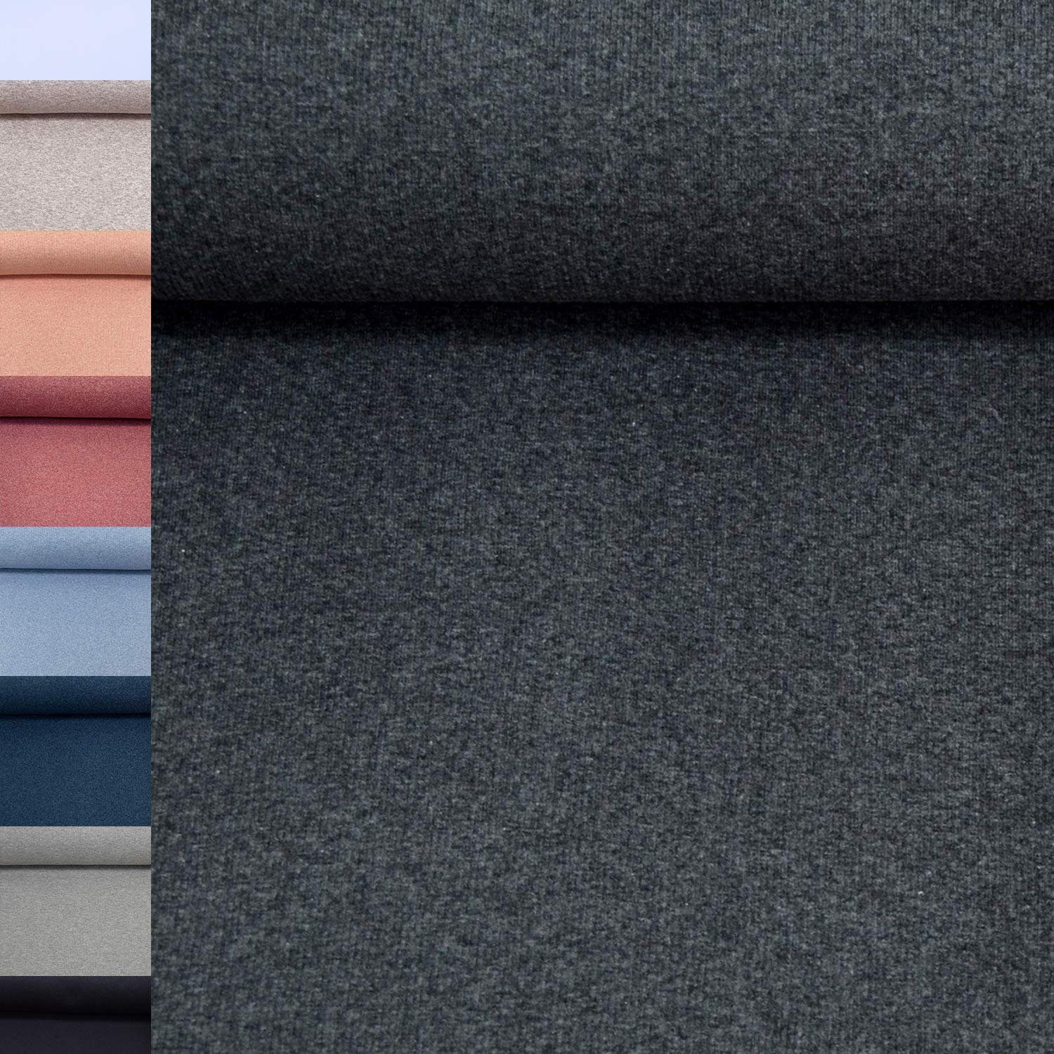 MAGAM-Stoffe Stoff "Laura", Bündchenstoff Grobstrick uni OEKO-TEX Meterware ab 50cm