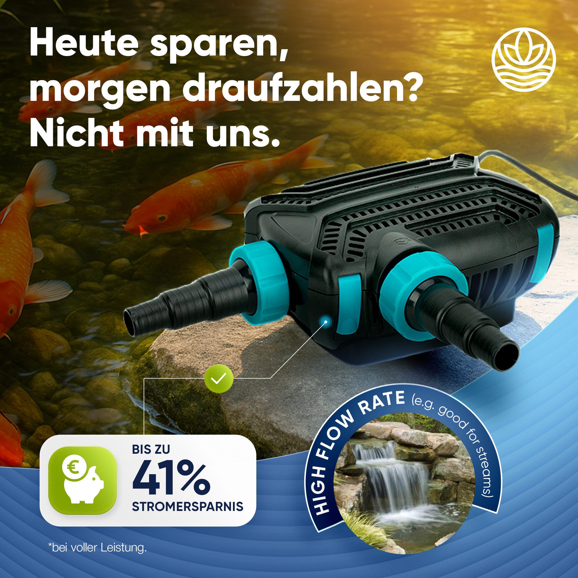 Teicher Teichpumpe Effiziente Filterpumpe für Teich, 3000, 5200, 7000, 1000 günstig online kaufen