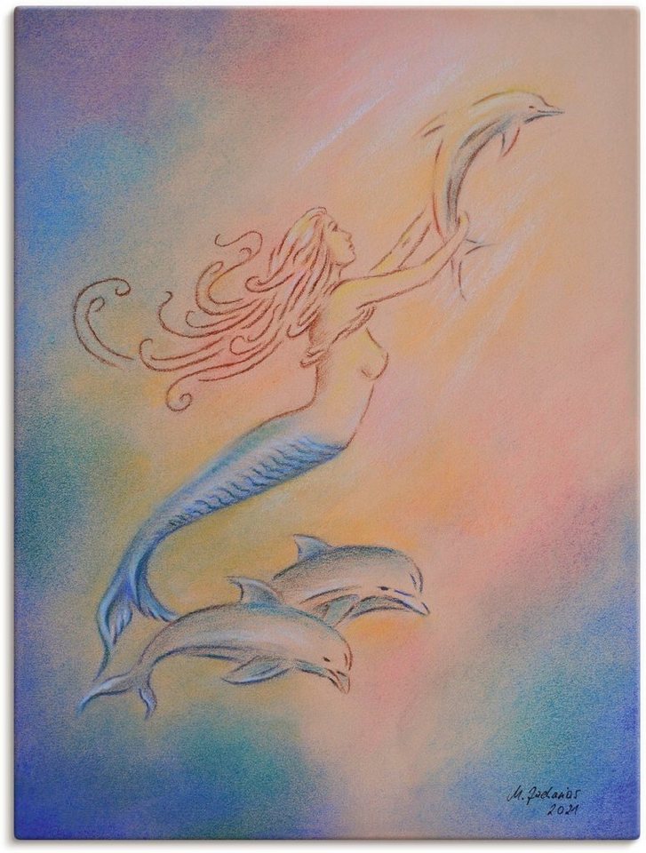 Artland Wandbild Delphine Engel, klassische Fantasie (1 St), als Alubild,  Leinwandbild, Wandaufkleber oder Poster in versch. Größen