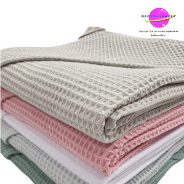 Babymajawelt Badetuch Kapuzen - Badetuch 120x120 cm Waffel, Kinderbadetuch, Baumwolle-Waffelstruktur (1-St), 100% Baumwolle, XXL Format, Besonders Zart, Made in EU