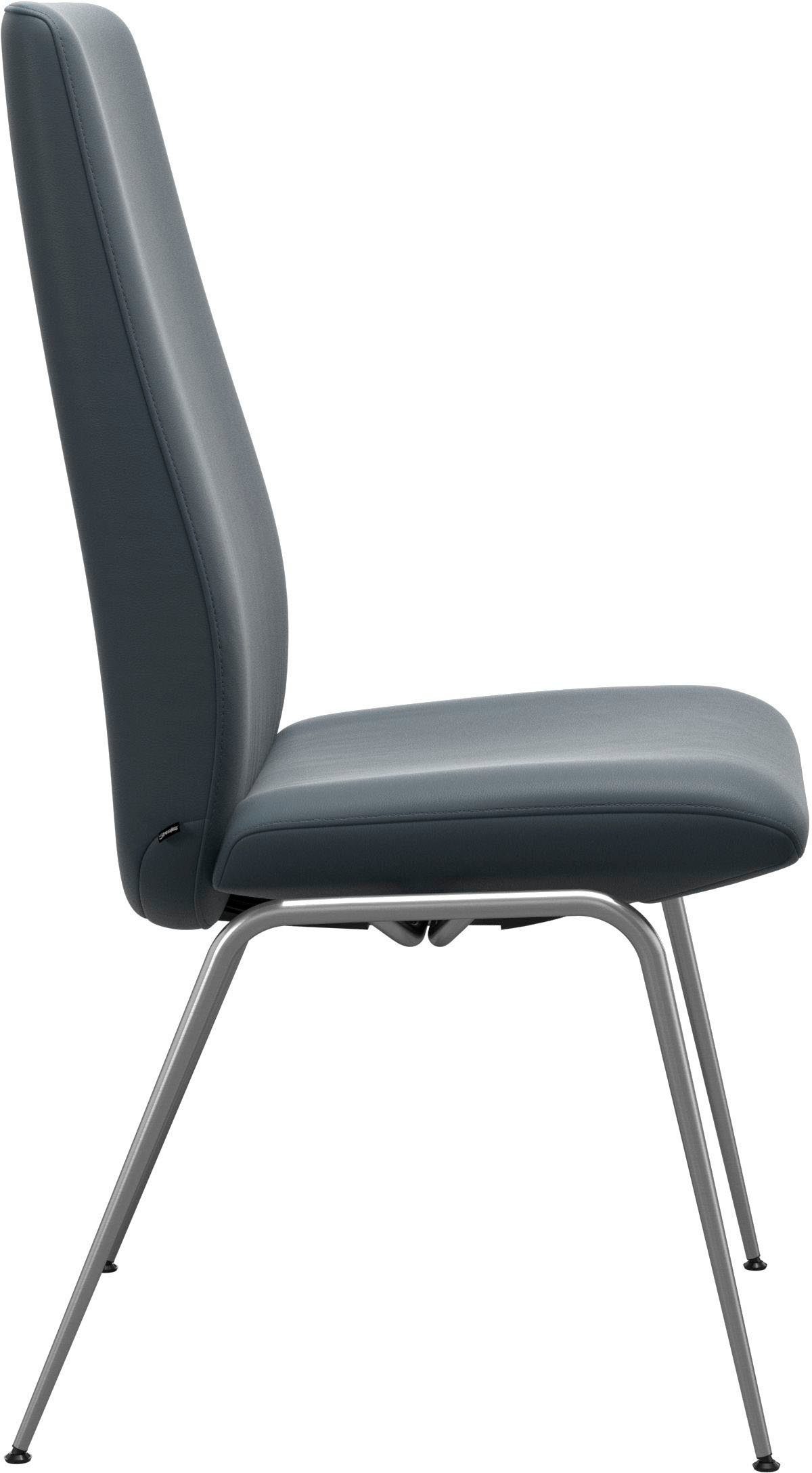 in Stahl Größe Beinen glänzend Chrom High Stressless® L, aus Back, Polsterstuhl Laurel, mit