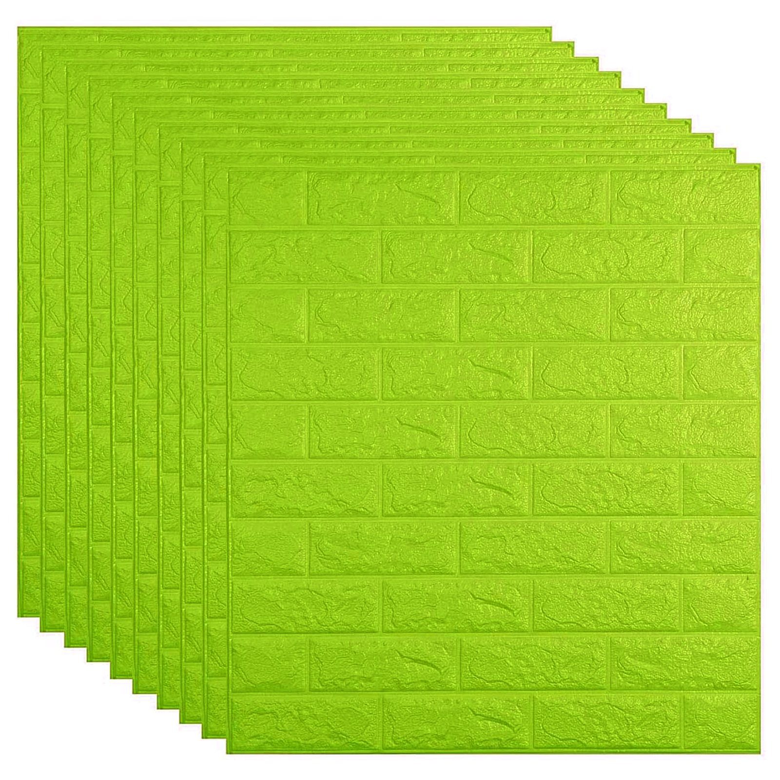 Hellgrün Tapete Tabletten), 3D ablösbar, keine Wandpaneele Selbstklebend Selbstklebend, Steinoptik TWSOUL (10 Rückstände 3D-Tapete