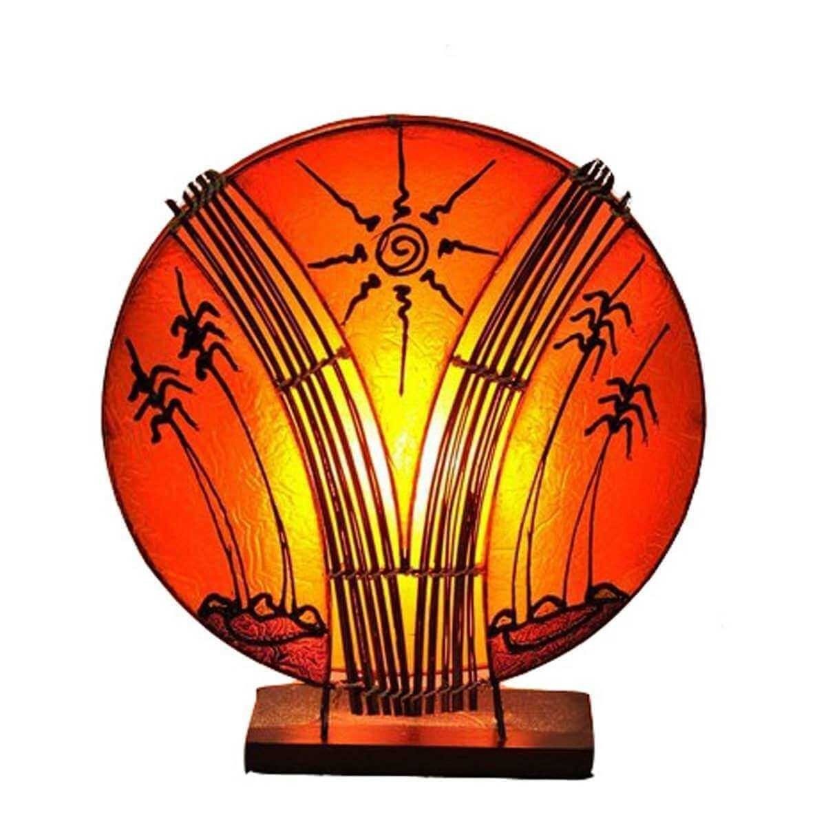 SIMANDRA Stehlampe Palme, Ambilight, ohne Leuchtmittel, Tageslichtweiß, Warmweiß, 36 cm Stimmungsleuchte Bali Orange