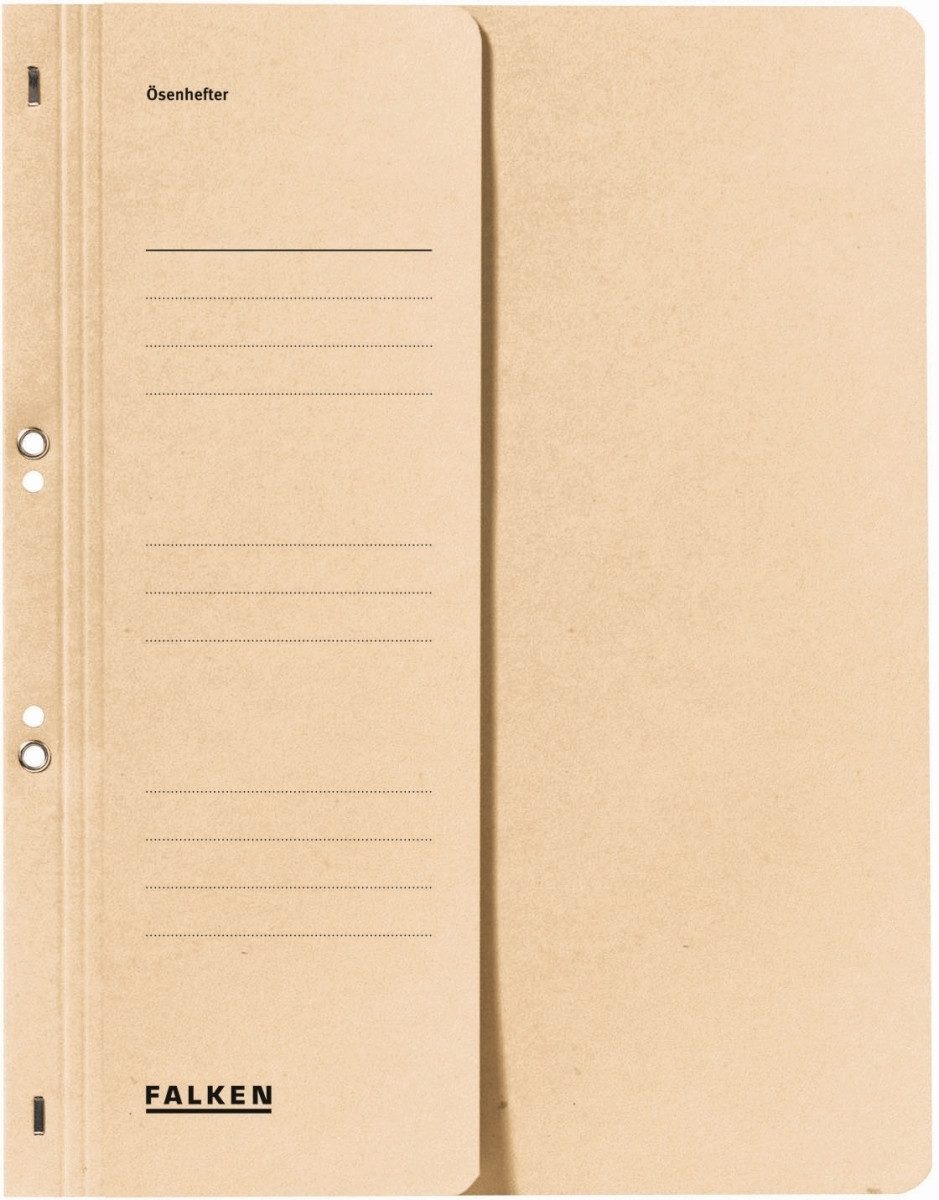 Falken Hefter Ösenhefter A4 Manila-RC-Karton 250g/qm 1/2 Vorderdeckel Amtsheftung ch