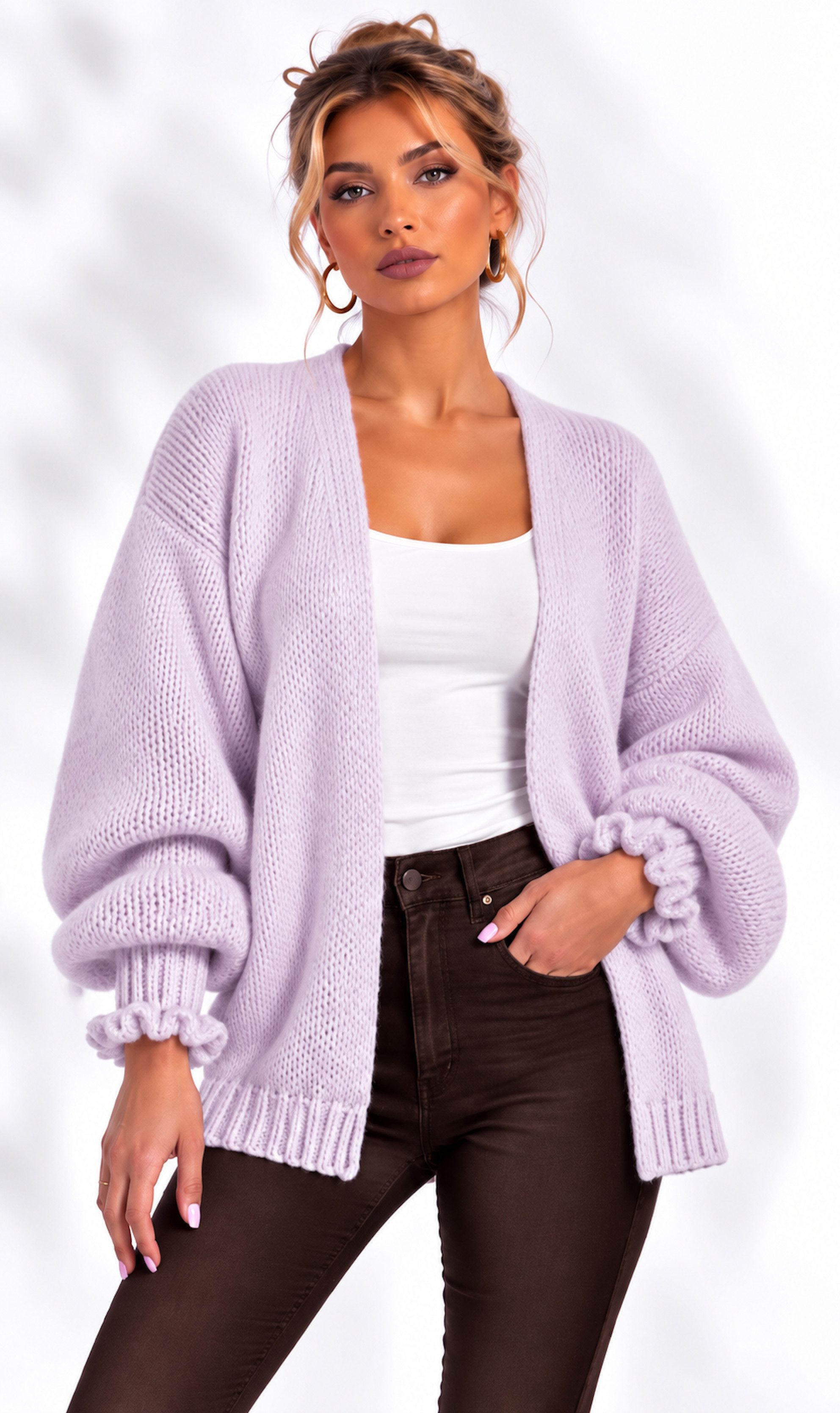 Worldclassca Cardigan Worldclassca Damen Strickjacke Cardigan Uni Open Front Pullover Casual Neue Kollektion - Stilvolle und gemütliche Strickmode für Damen