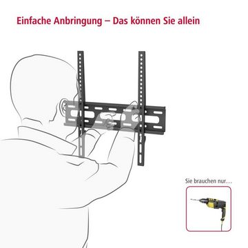 Hama TV Wandhalter, LED LCD, 81 - 165 cm (32"- 65), 43", 50", 55" TV-Wandhalterung, (bis 65 Zoll)