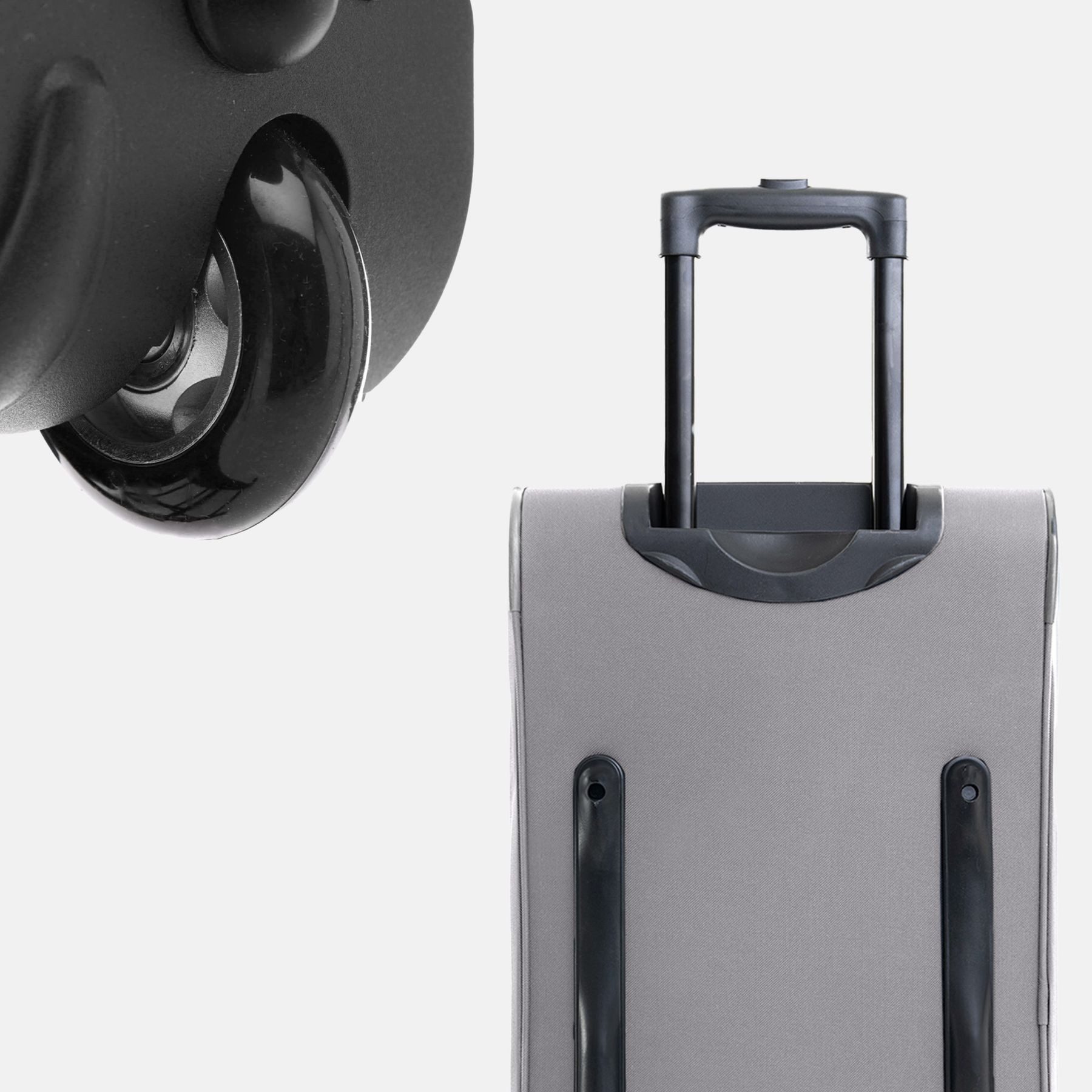 FERGÉ Reisetasche wasserabweisend Reisetasche mit Rollen groß Paris, Reisetasche mit Rollen und extra Schuhfach, Reisegepäck grau