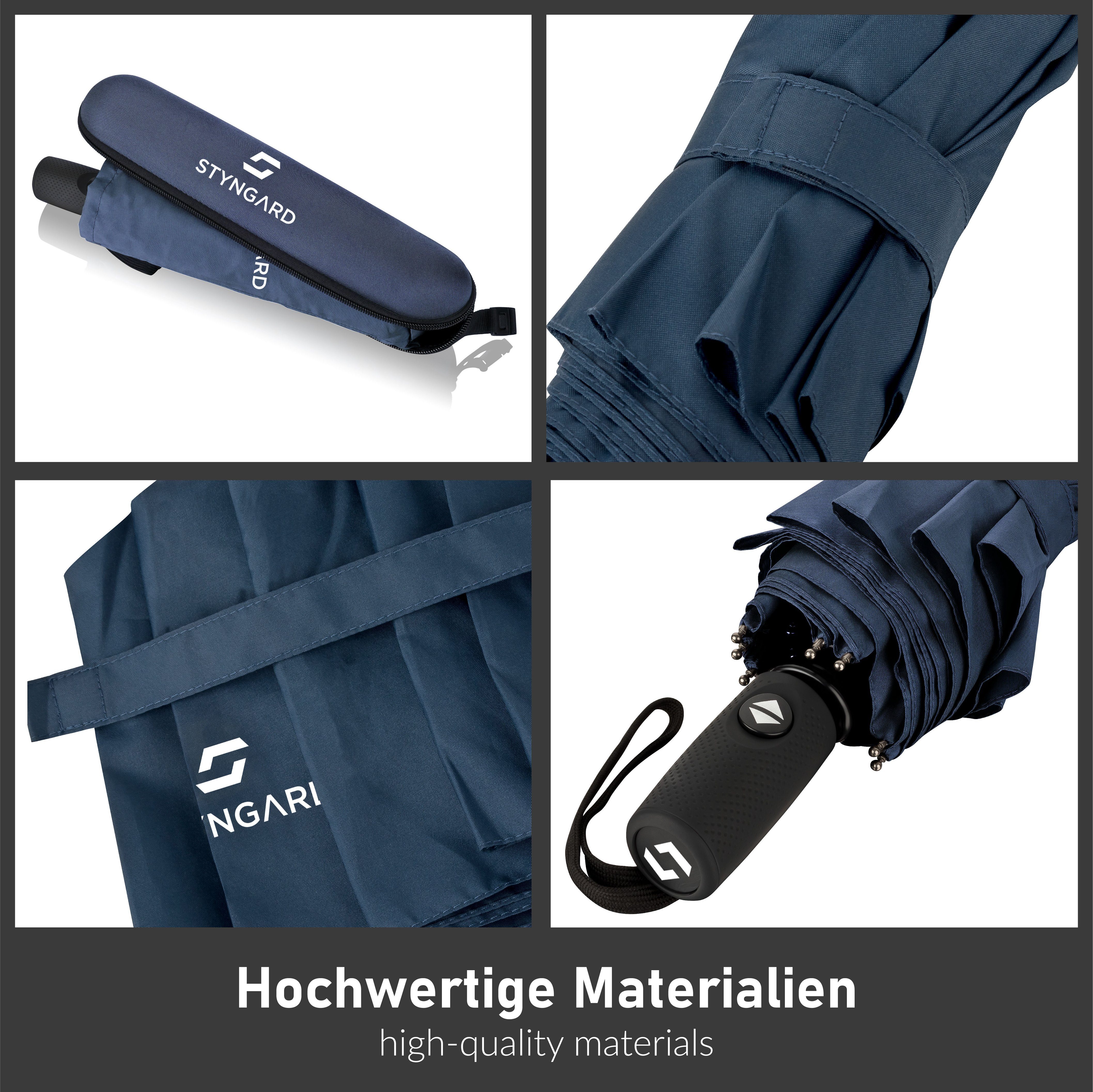 Styngard Taschenregenschirm Oslo, Sturmfest bis 140 km/h