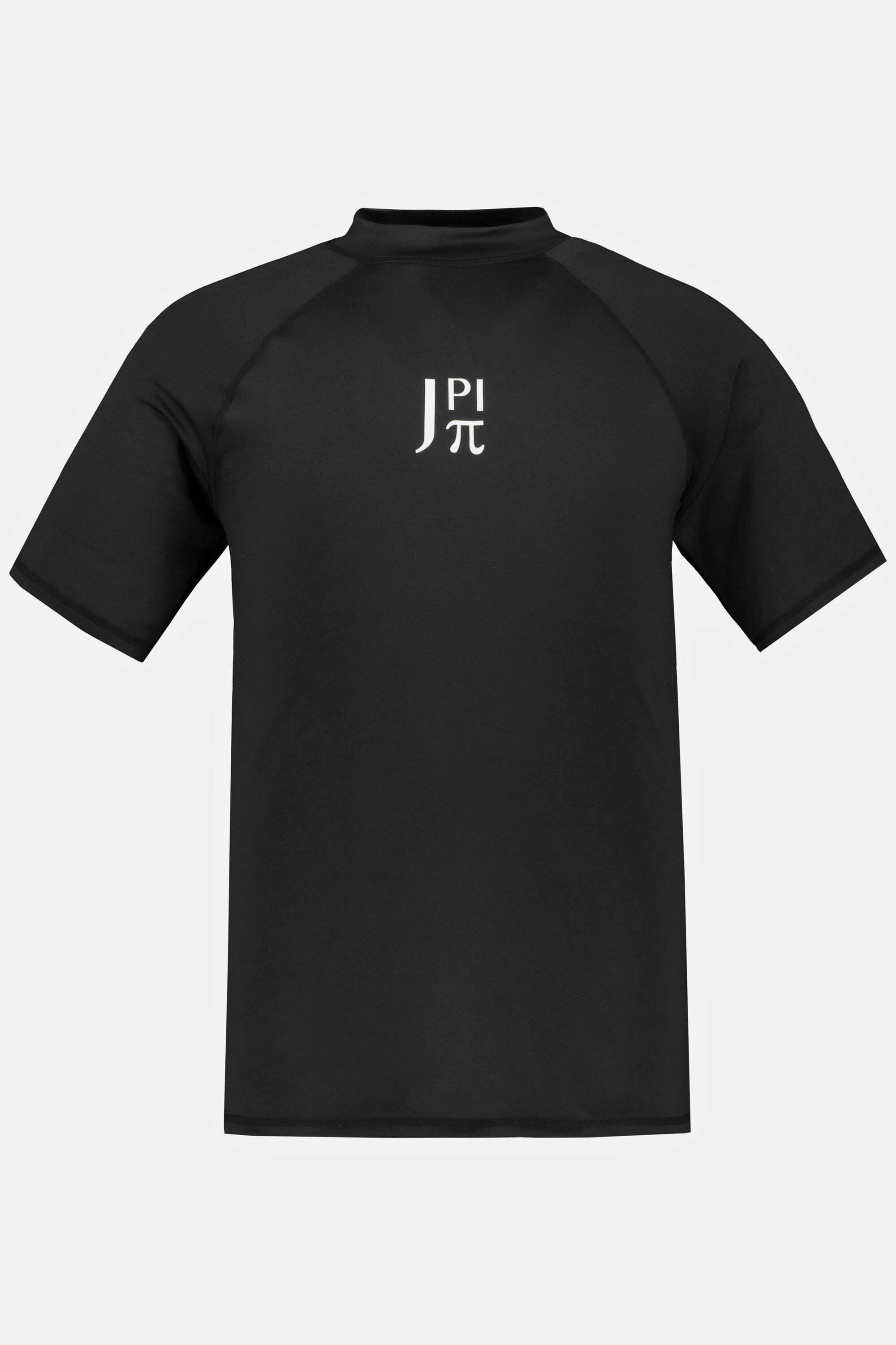 schwarz Halbarm UV-Schutz Stehkragen T-Shirt Schwimmshirt JP1880
