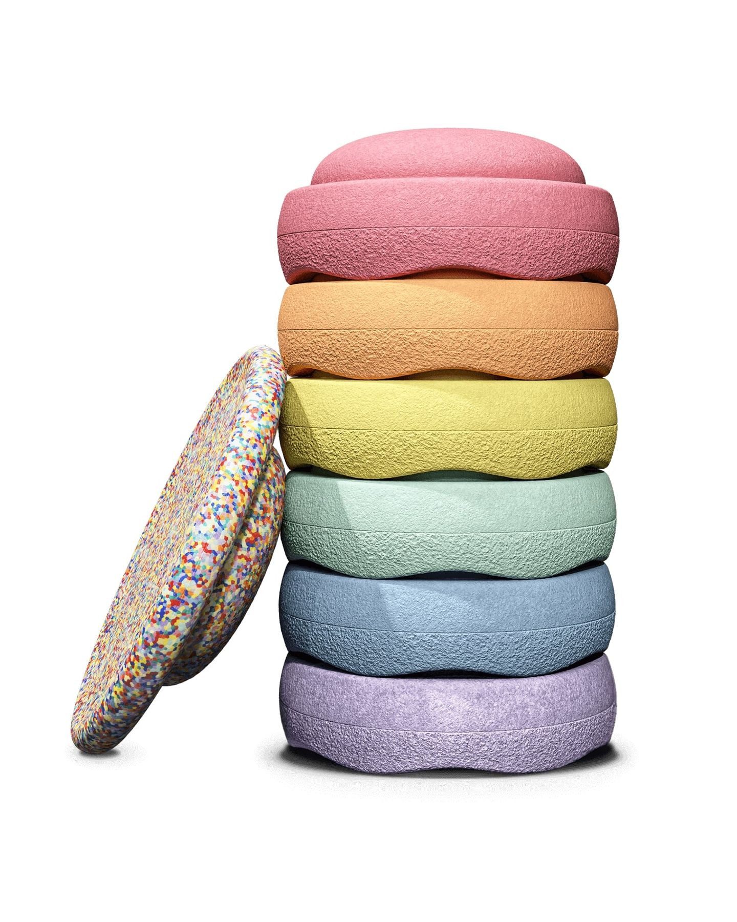 Stapelstein Balancetrainer Stapelstein® Rainbow Set pastel, inklusive Balance Board
