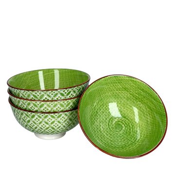 Ritzenhoff & Breker Servierschale 4er Set Schale 12cm Lime Sao - Ritzenhoff 744897, Porzellan