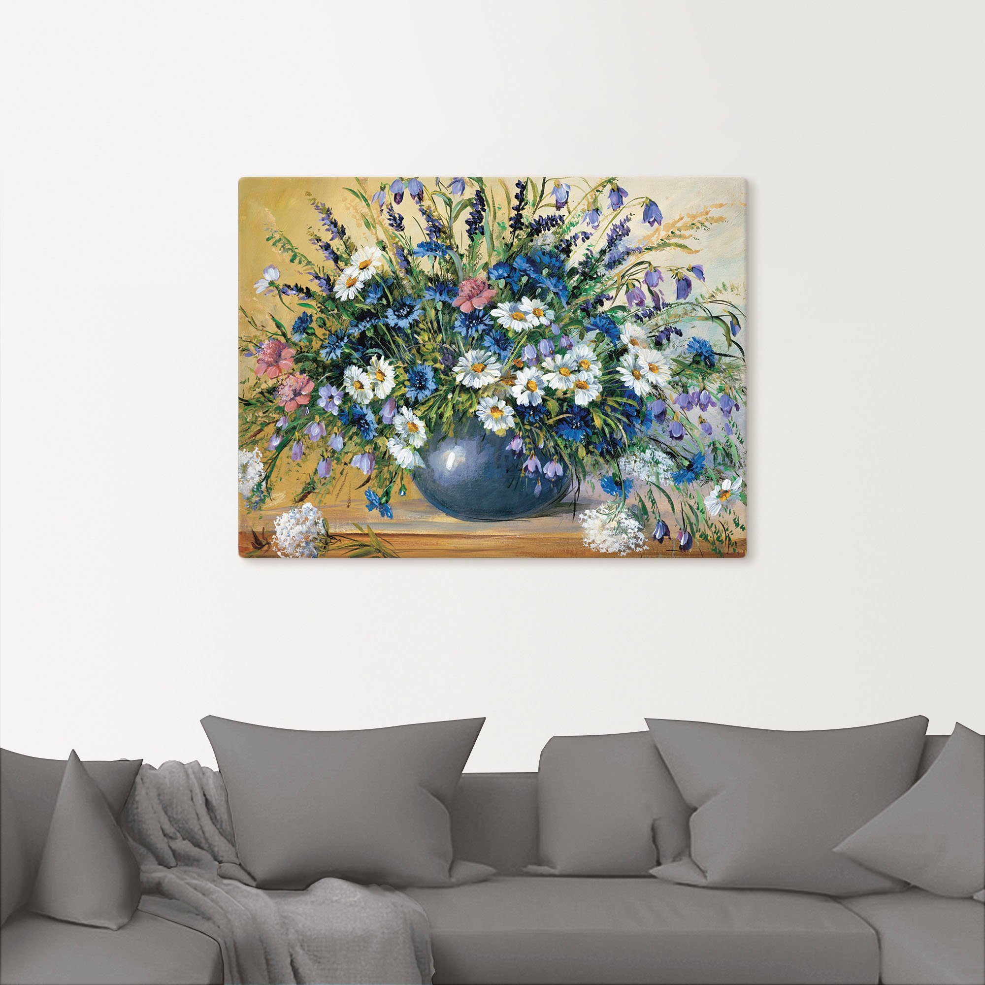 Artland Wandbild »Vase mit Kornblumen« 1 Stk. tlg. als Leinwandbild, Poster günstig online kaufen