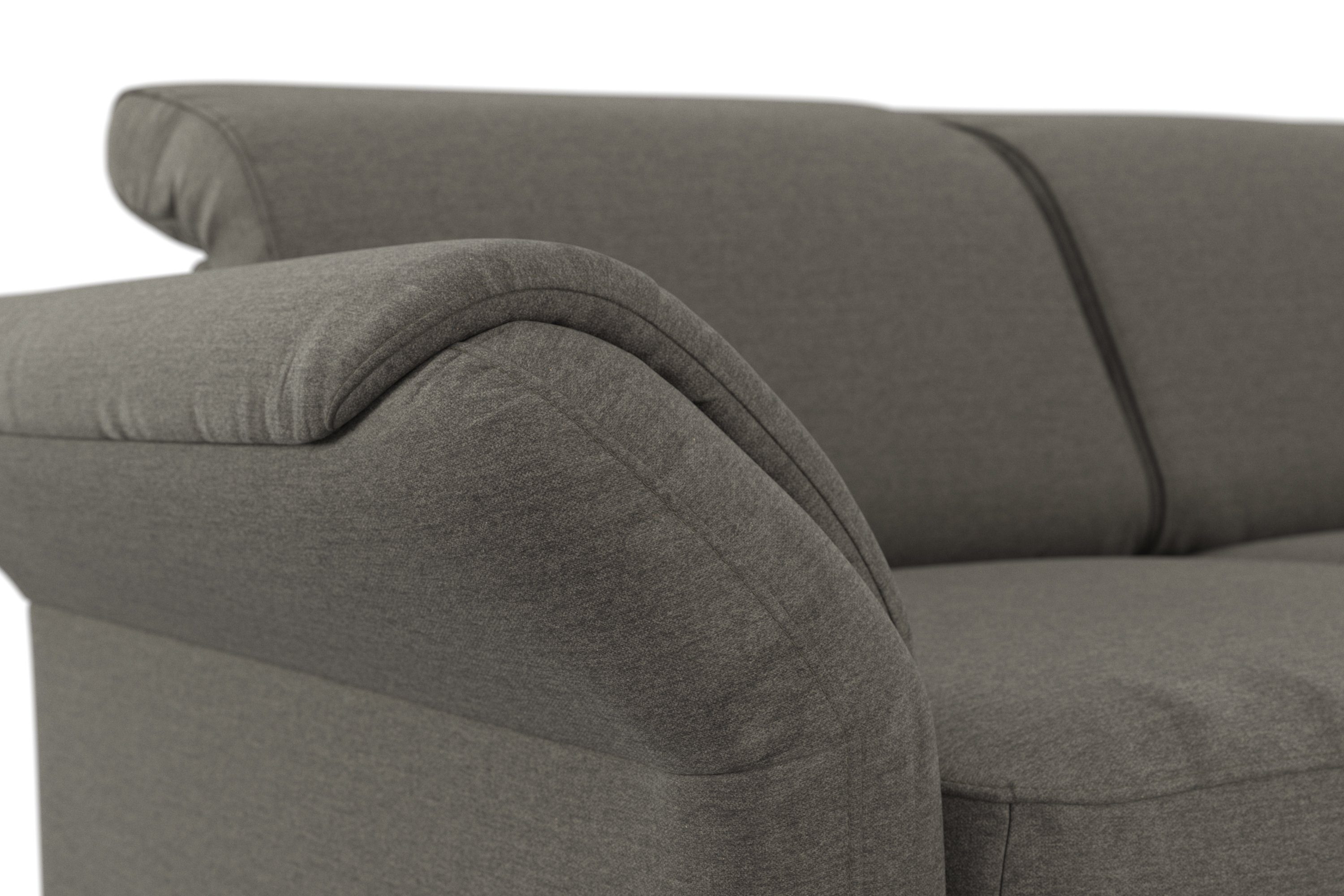 Kopf- Ecksofa sit&more Bettfunktion, Armteilverstellung Apulia, und Bettkasten und wahlweise