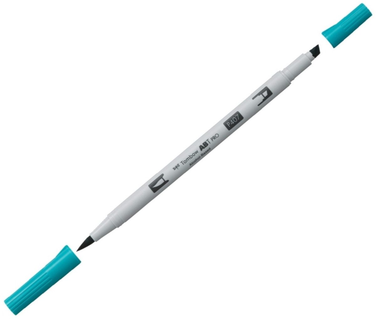 TOMBOW Filzstift Dual-Fasermaler ABT Pro Keilspitze/Pinselspitze Alkoholbasis tiki teal