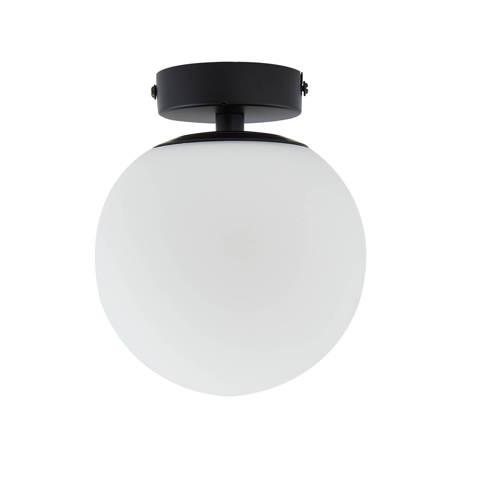 Lucande Deckenleuchten Bidolo, Glas Schwarz IP44, 1 x 10 W LED