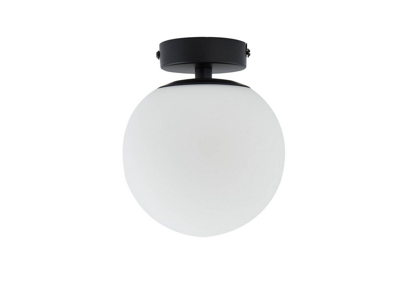 Lucande Deckenleuchten Bidolo, Glas Schwarz IP44, 1 x 10 W LED