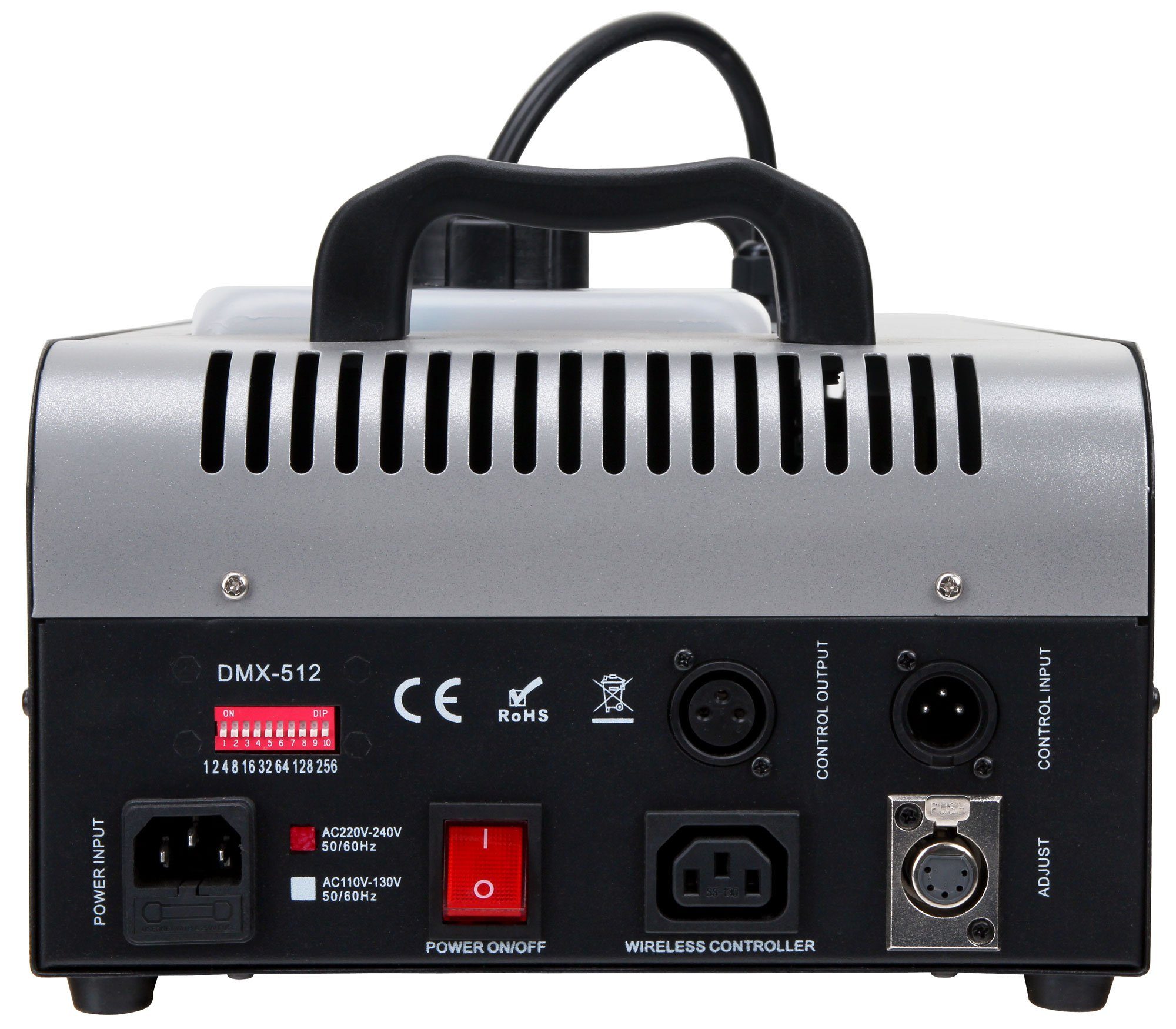 Showlite Discolicht SN-1500D DMX Nebelmaschine inkl. Nebelfluid, Set inkl. 1 L Fluid, Die ideale Nebelmaschine zur Festinstallation