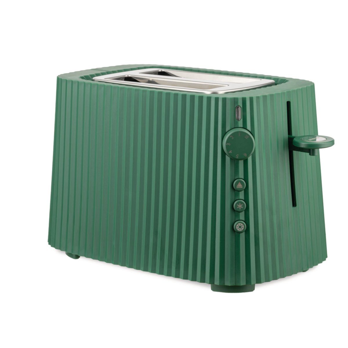 Alessi Toaster Toaster Plissé - Farbwahl, Europäischer Stecker, Elektrische Leistung 850 Watt Grün