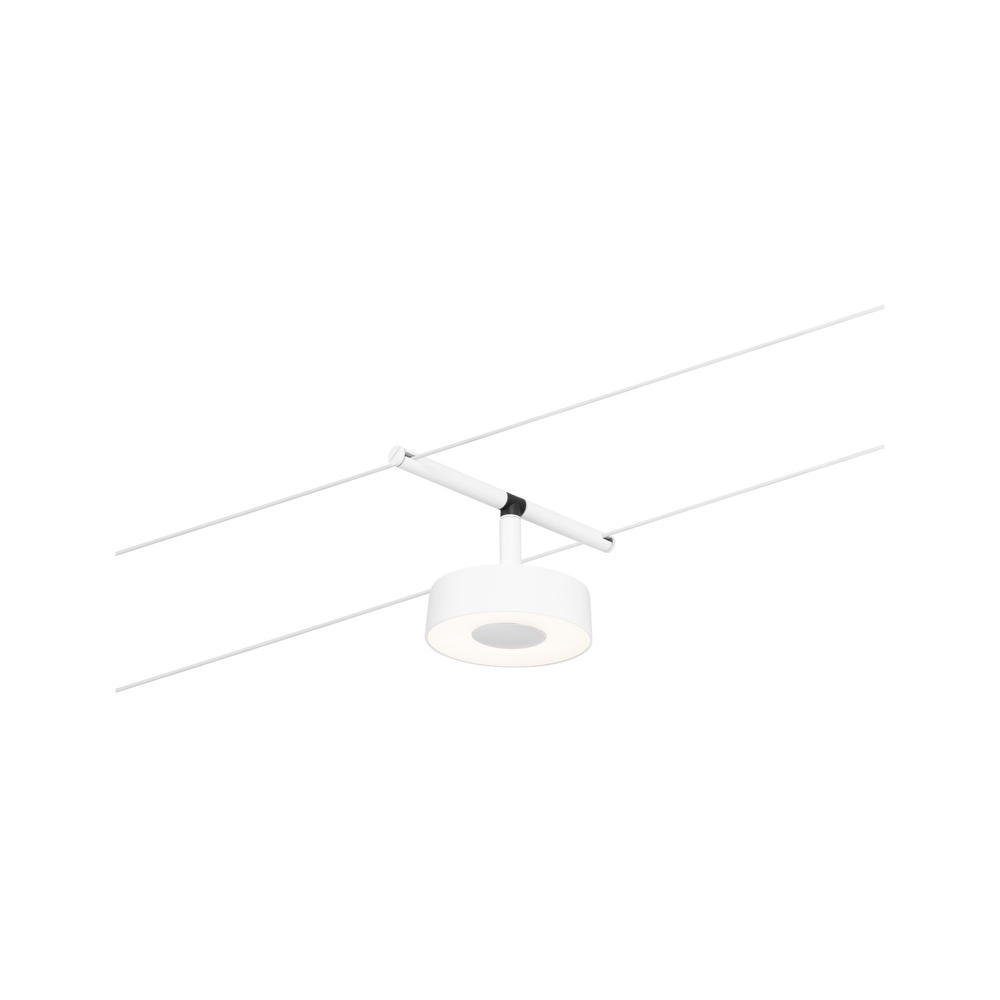 Paulmann Deckenleuchte LED Seilsystem Spot Circle in Weiß-matt und Chrom 5W  180lm, keine Angabe, Leuchtmittel enthalten: Ja, fest verbaut, LED,  warmweiss, Seilsystem, IP20