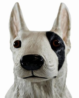 Castagna Tierfigur Figur Hund Bull Terrier weiß Kollektion Castagna aus Resin H 32 cm