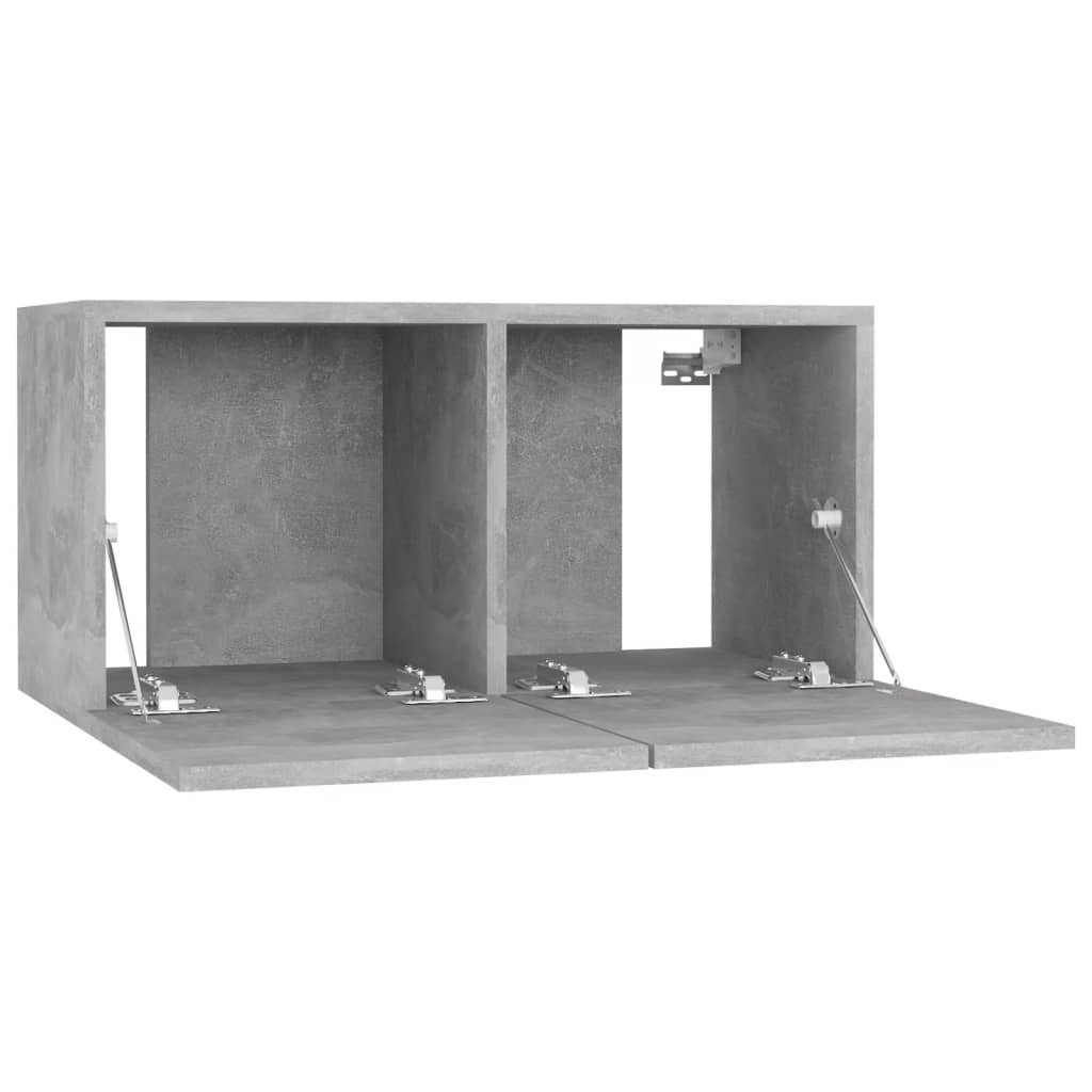 (4-St) Stk. Betongrau cm 60x30x30 4 TV-Schrank vidaXL Holzwerkstoff TV-Schränke