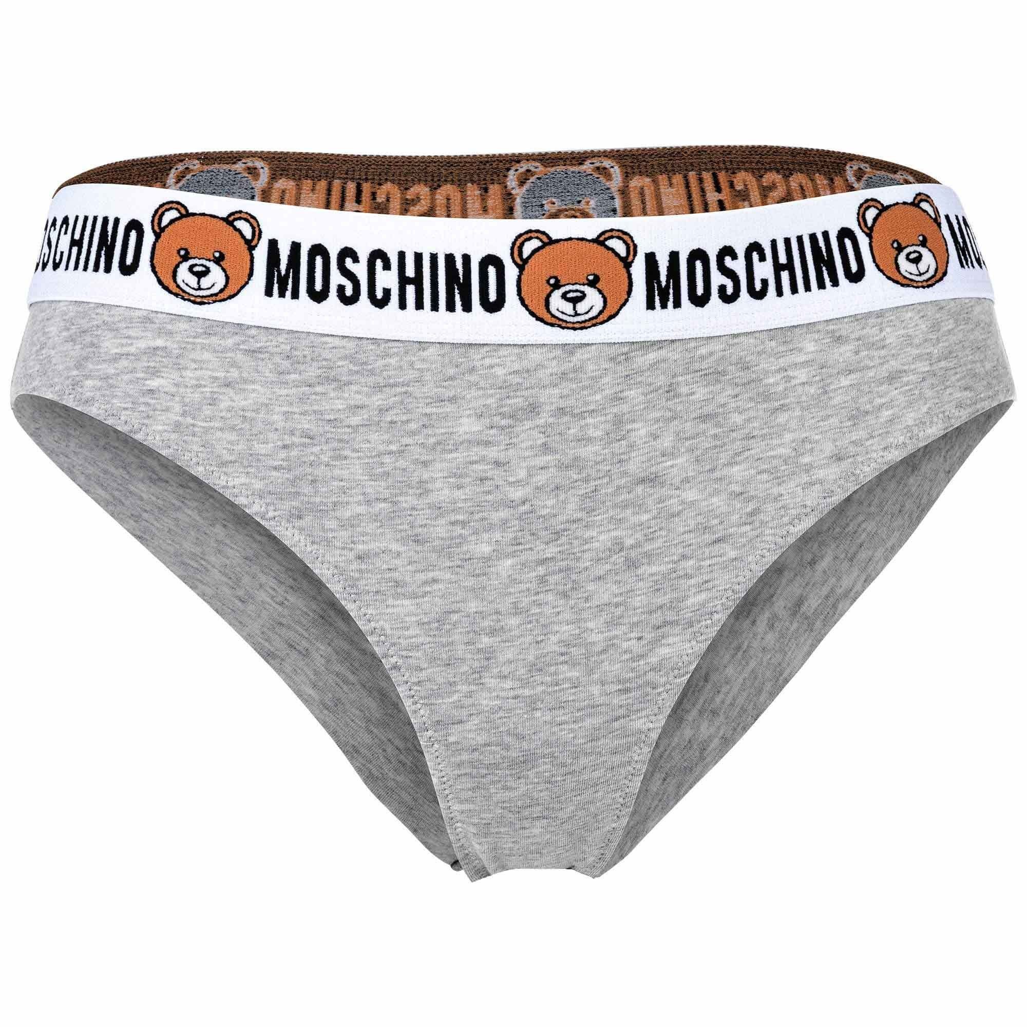 Damen Grau 2er Underbear Slip - Slip Brazilian Pack Moschino