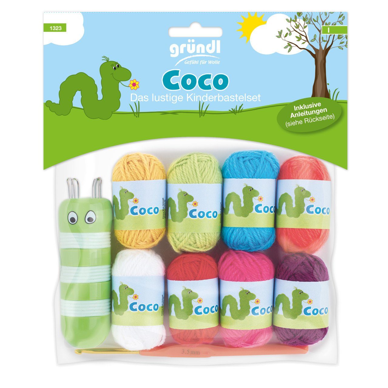 Gründl Bastelnaturmaterial Gründl COCO Bastelset f. Kinder verschiedene