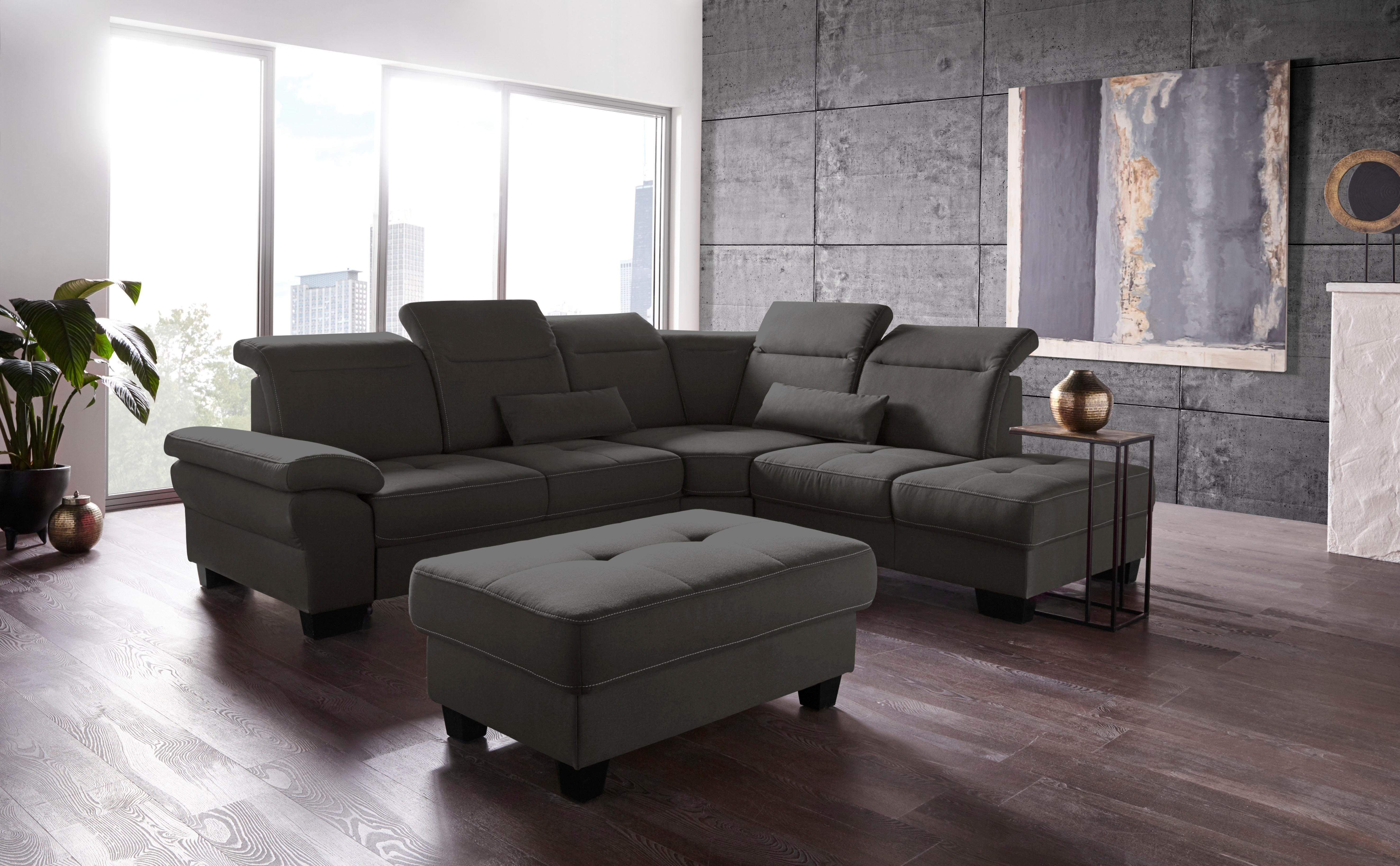 Places of Style Ecksofa "Cornwall L-Form", incl. Sitztiefenverstellung, mit günstig online kaufen