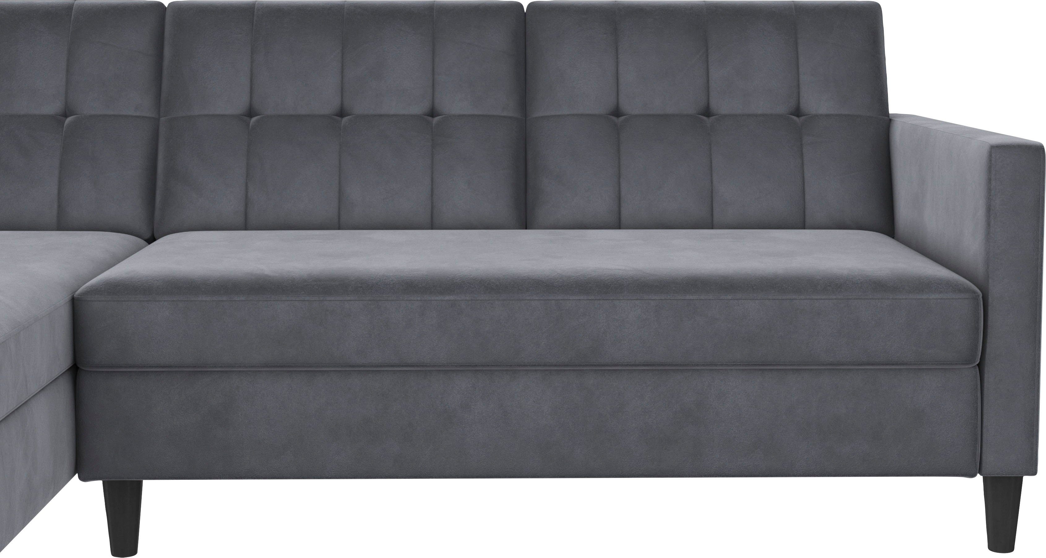 und montierbar Stauraum, Bettfunktion Home mit Recamiere Dorel Ecksofa Hartford, beidseitig