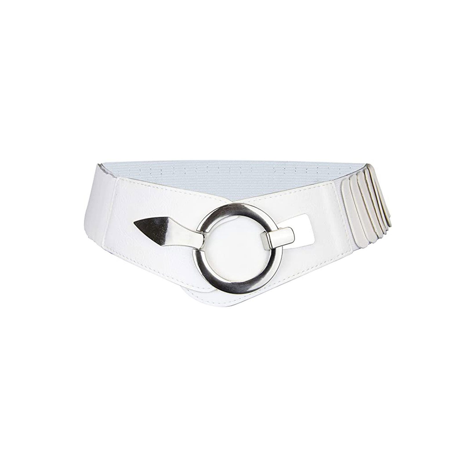 HAUSS SPOLE Taillengürtel PU-gürtel Damengürtel Herren Gürtel Hochwertige Verarbeitung (PU,mit silberner Ring-Schließe, Stretchgürtel, 1-St., Silberring-Doppelschnallen-Design) passen zu allen Kleidungsstücken