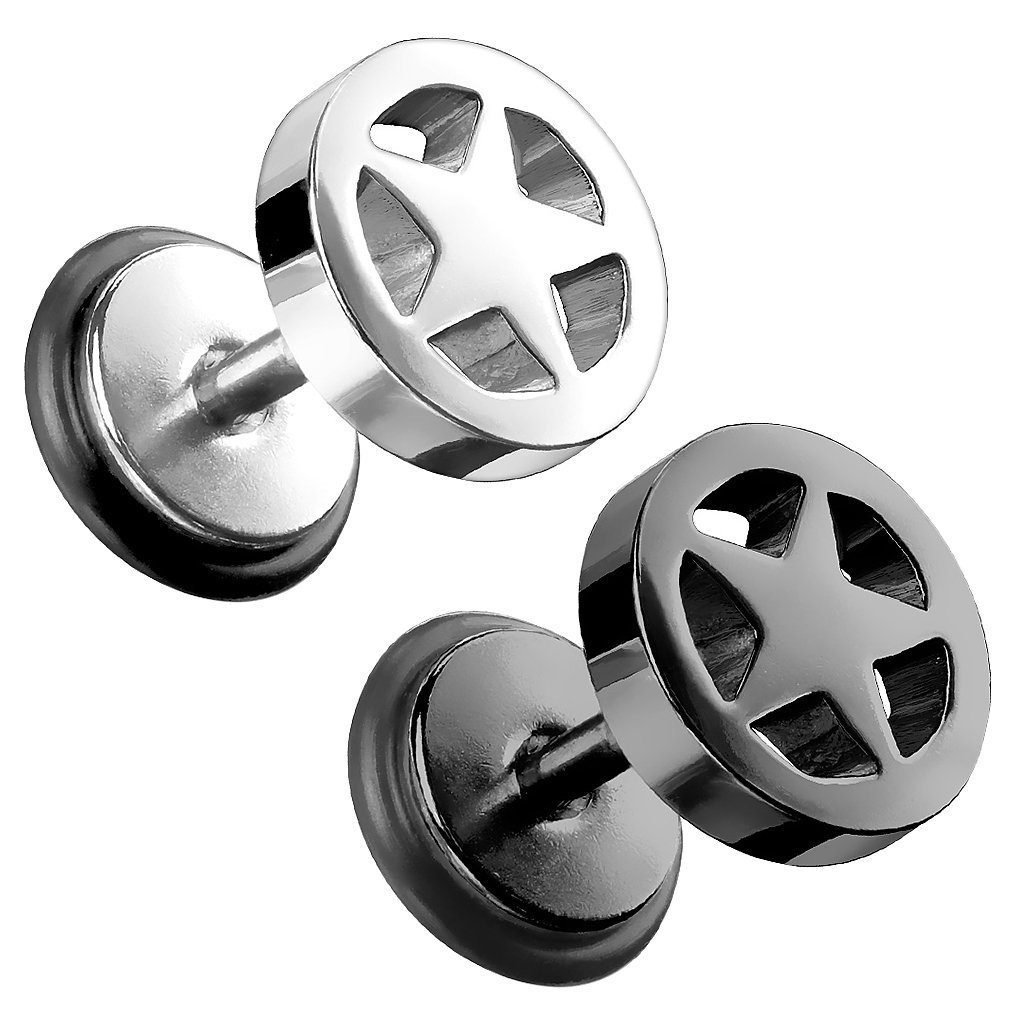 Taffstyle Piercing-Set Piercing Fake Ohr Plug Ohrstecker Stern, Piercing Ru günstig online kaufen