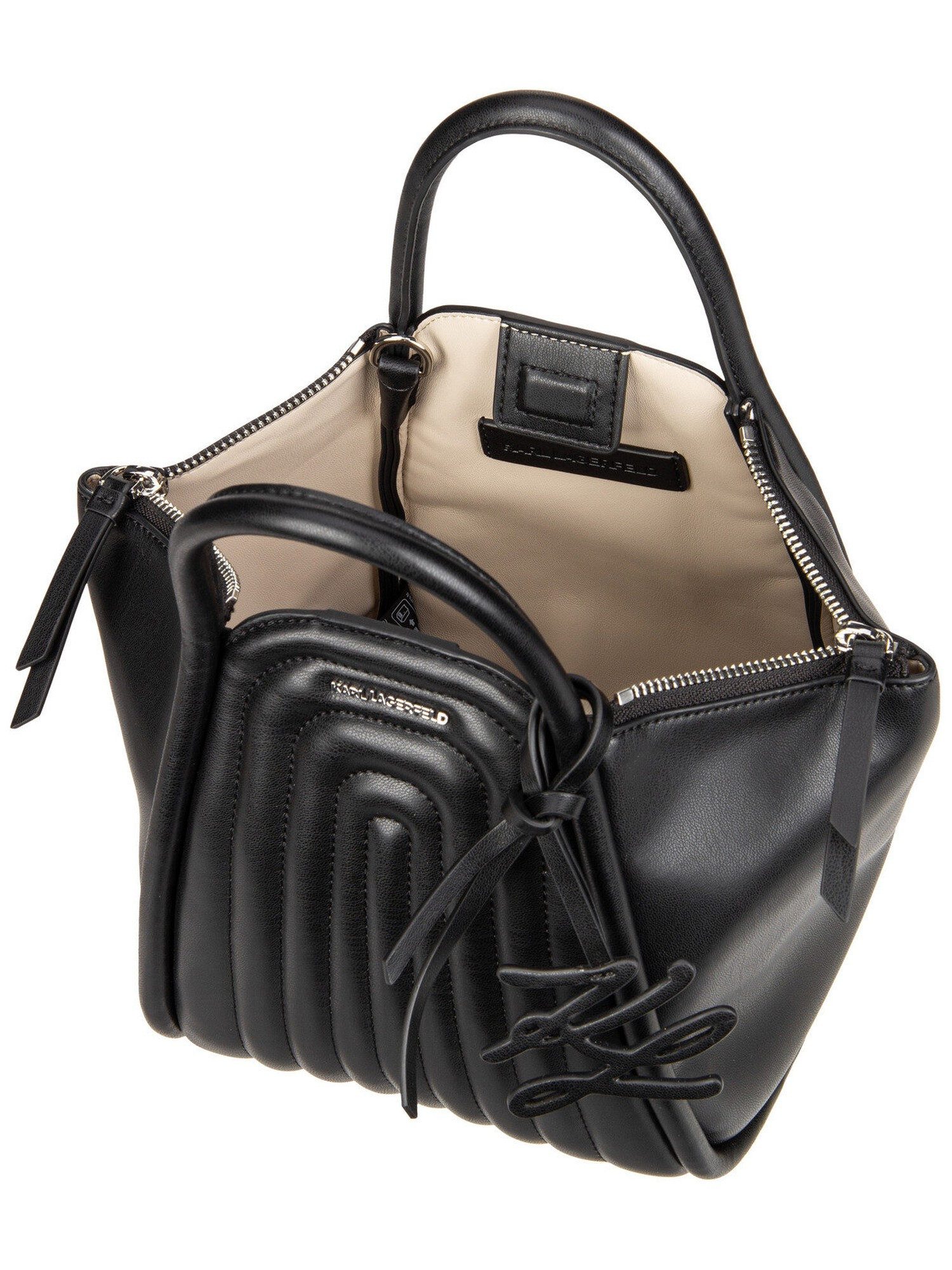 KARL LAGERFELD Handtasche K/Wellen Tote, Henkeltaschen