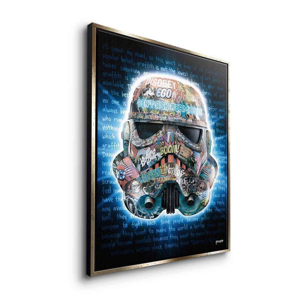 DOTCOMCANVAS® Star Leinwandbild, Rahmen Leinwandbild graffiti Pop Wars Stormtrooper ohne Art DOTCOMCANVAS
