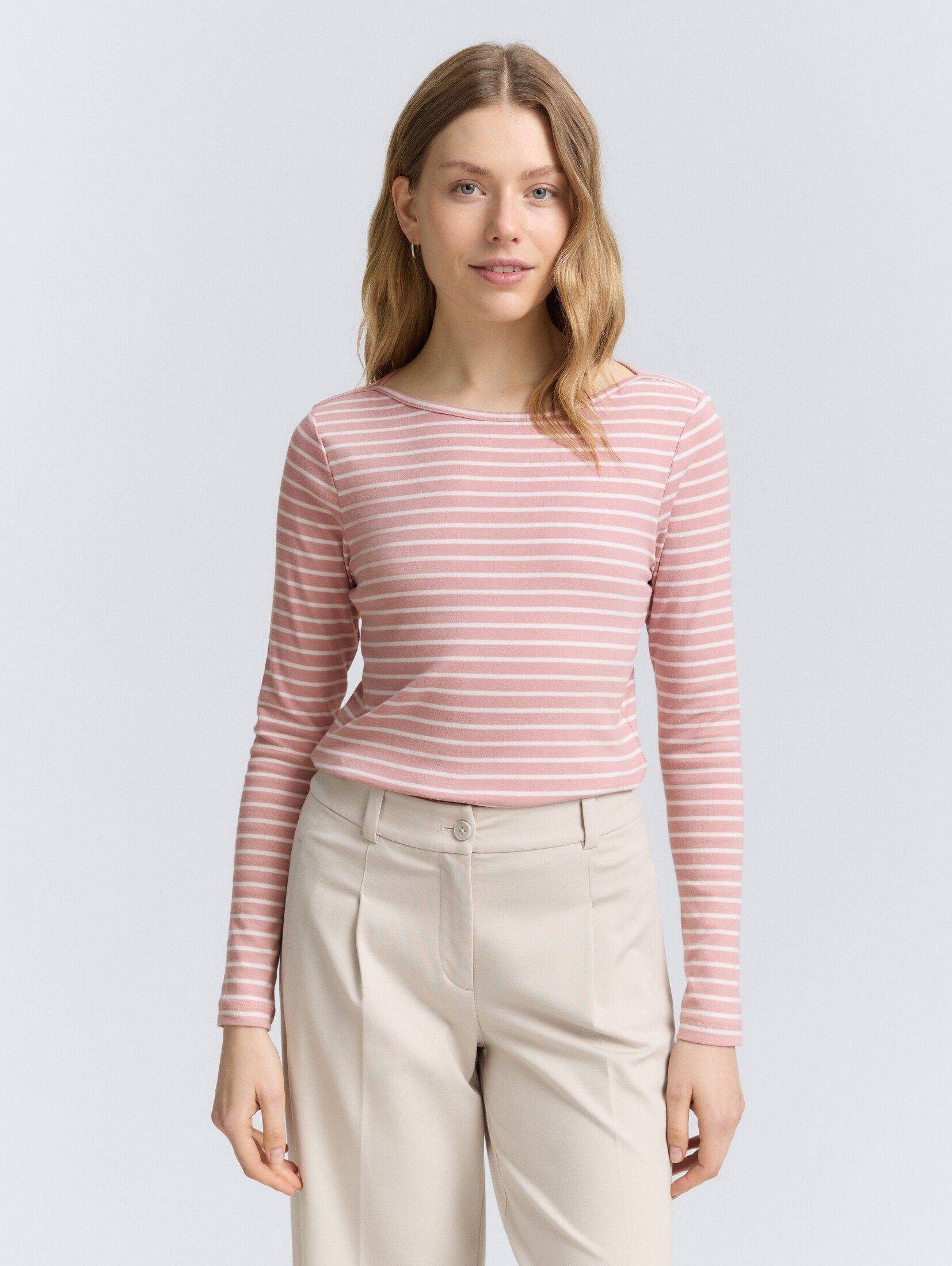 TOM TAILOR Langarmshirt, mit Streifen Muster günstig online kaufen