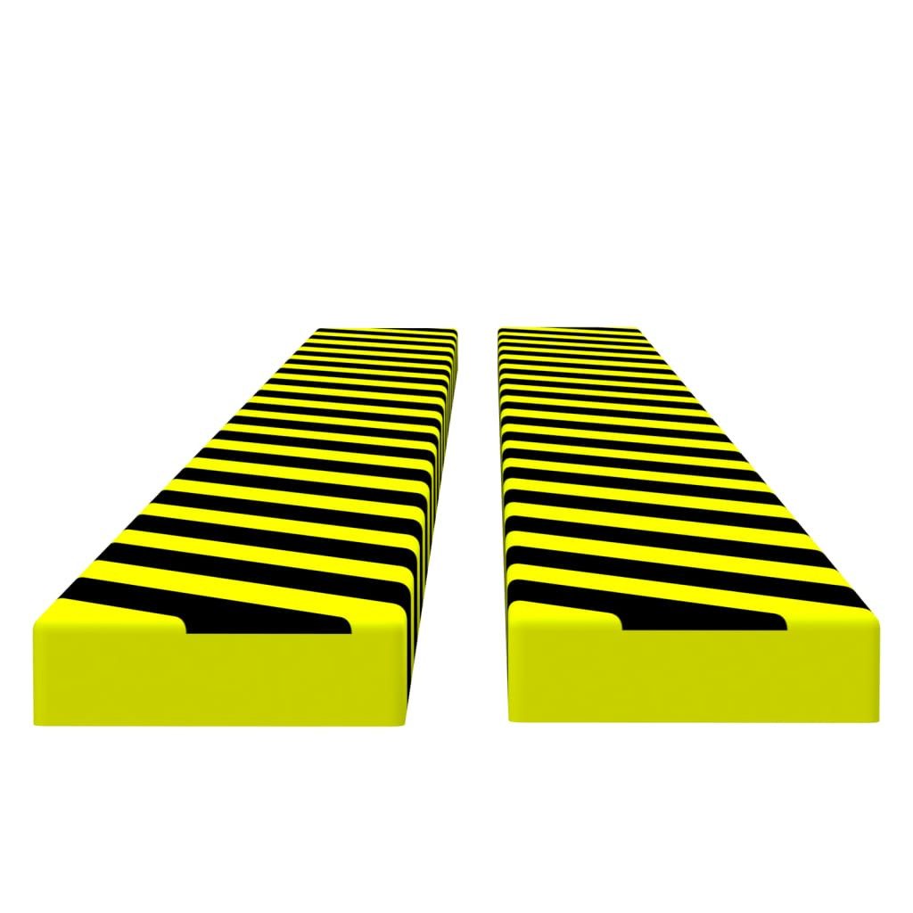 Verkehrsschild Kantenschoner 2 Stk. Gelb & Schwarz 6x2x101,5 cm PU
