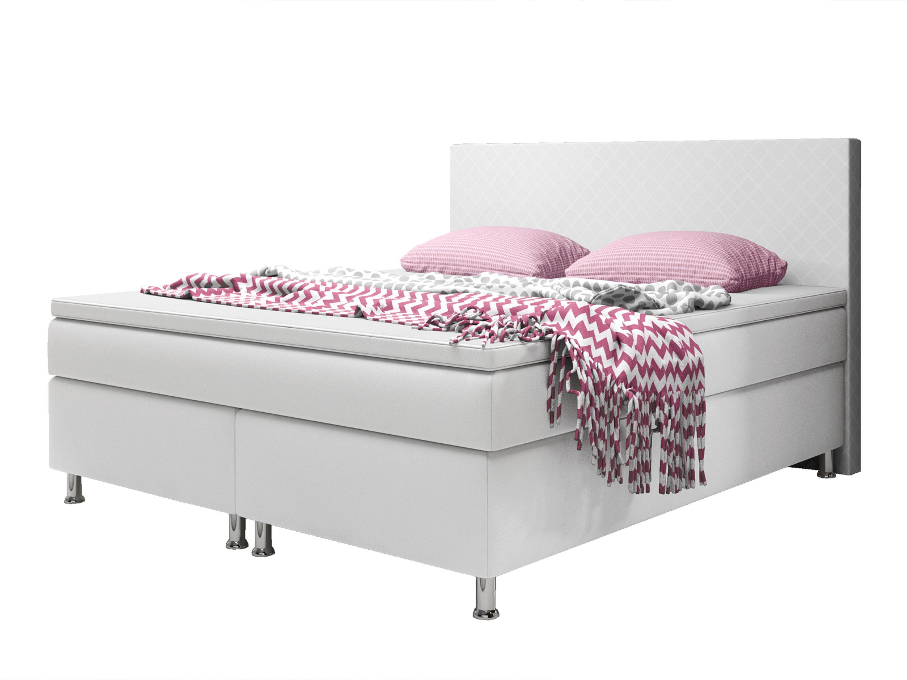 interbed Boxspringbett Boxspringbett M1 180x200 cm Kunstleder, inkl. Matratzen und Topper