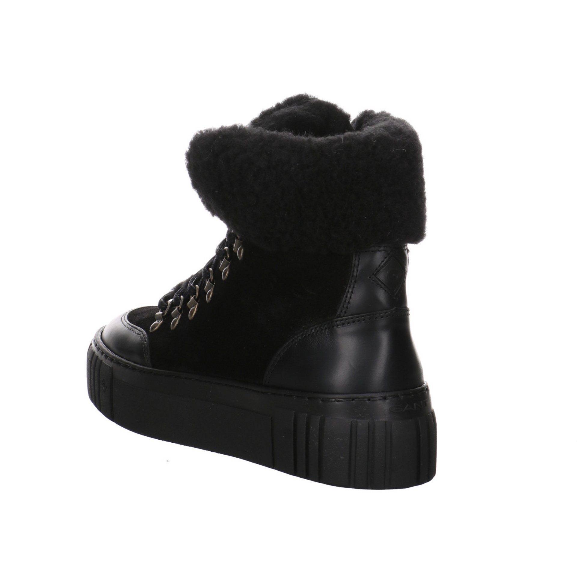 Schnürstiefel uni Gant Lederkombination Snowmont Boots Lederkombination black