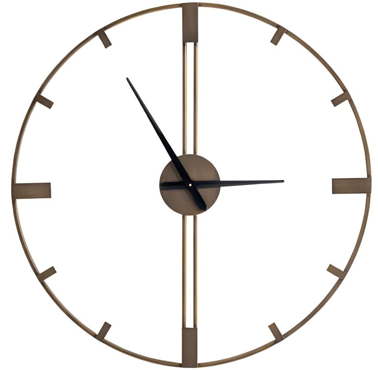 Xlmoebel Wanduhr XLMOEBEL Designer Wanduhr aus Metall in Braun, modern und stilvoll
